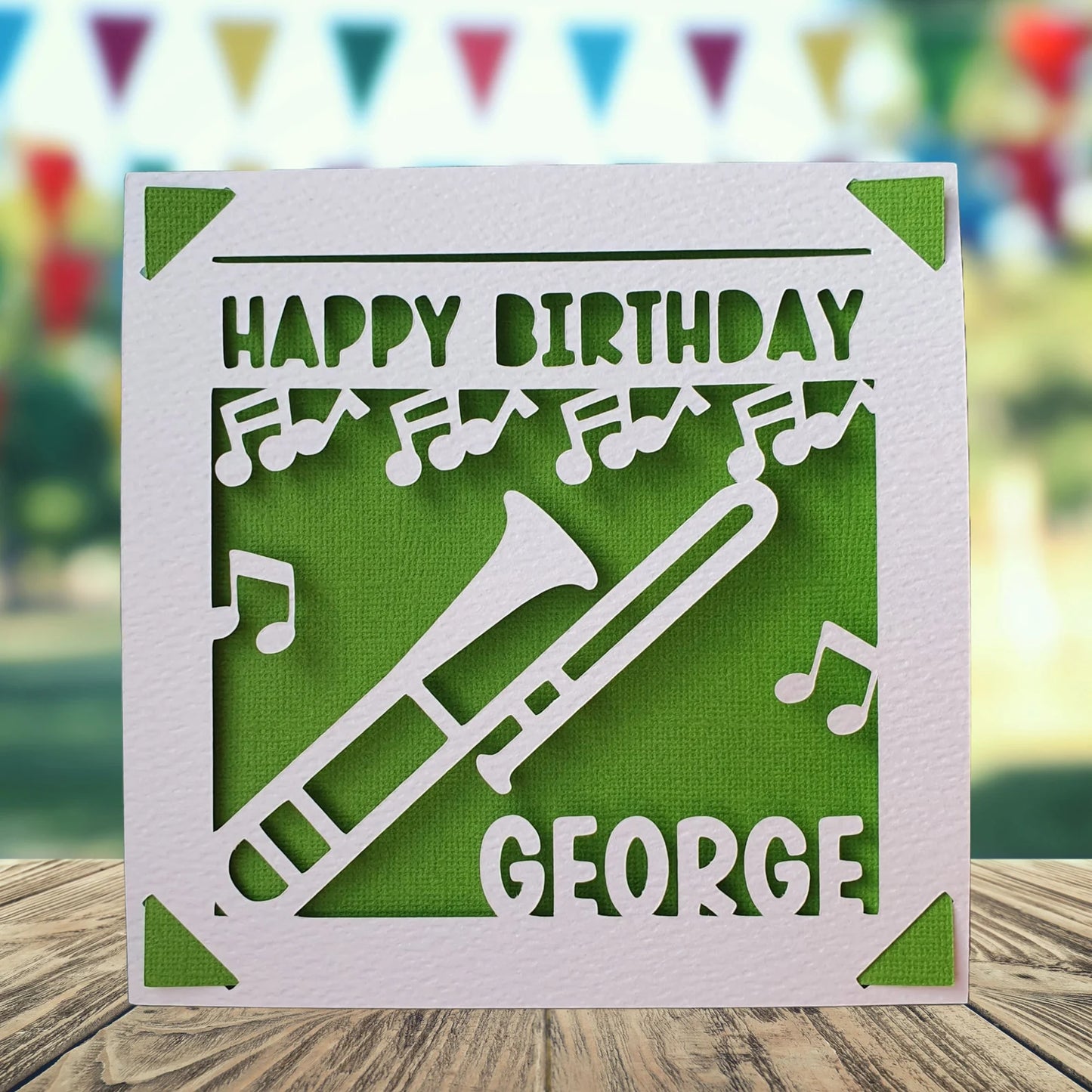 Trombone Birthday Card