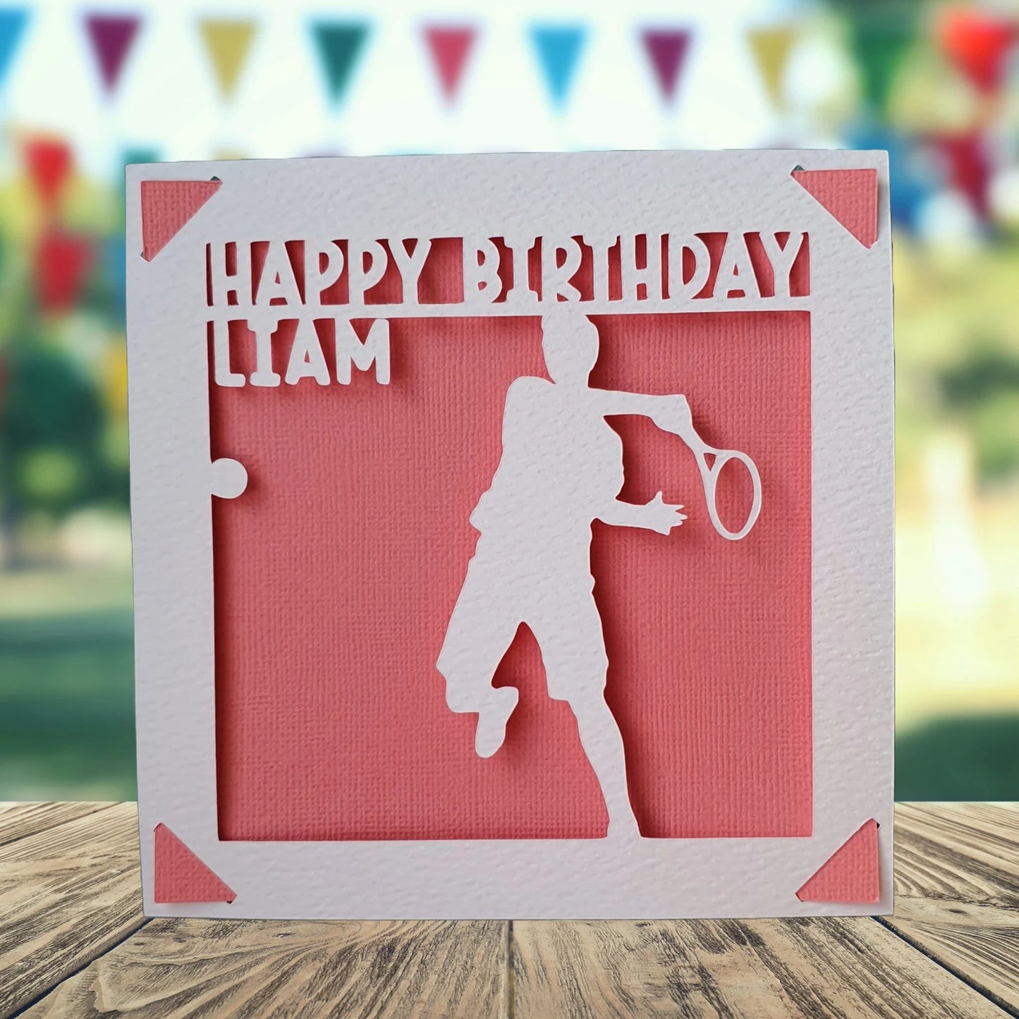 Tennis Player Birthday Card