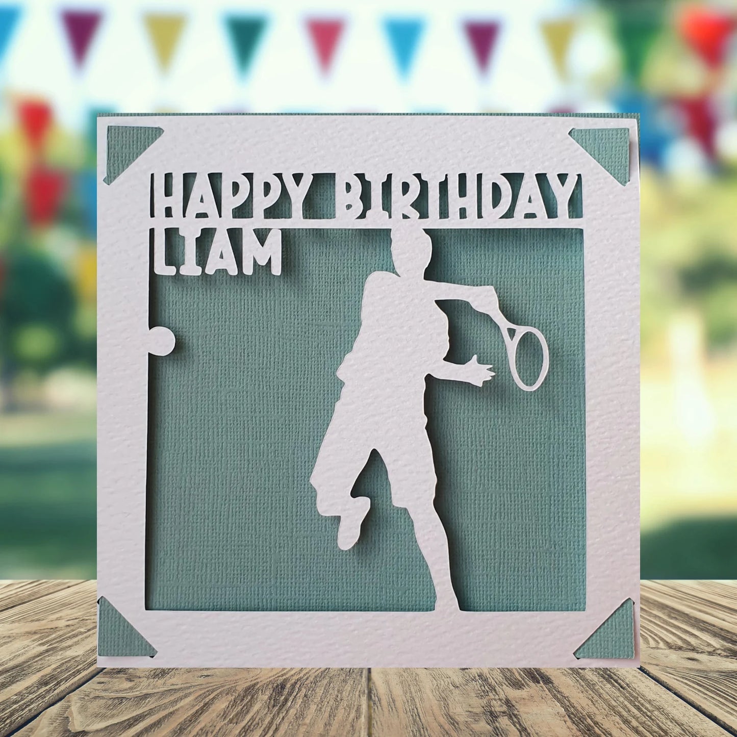 Tennis Player Birthday Card
