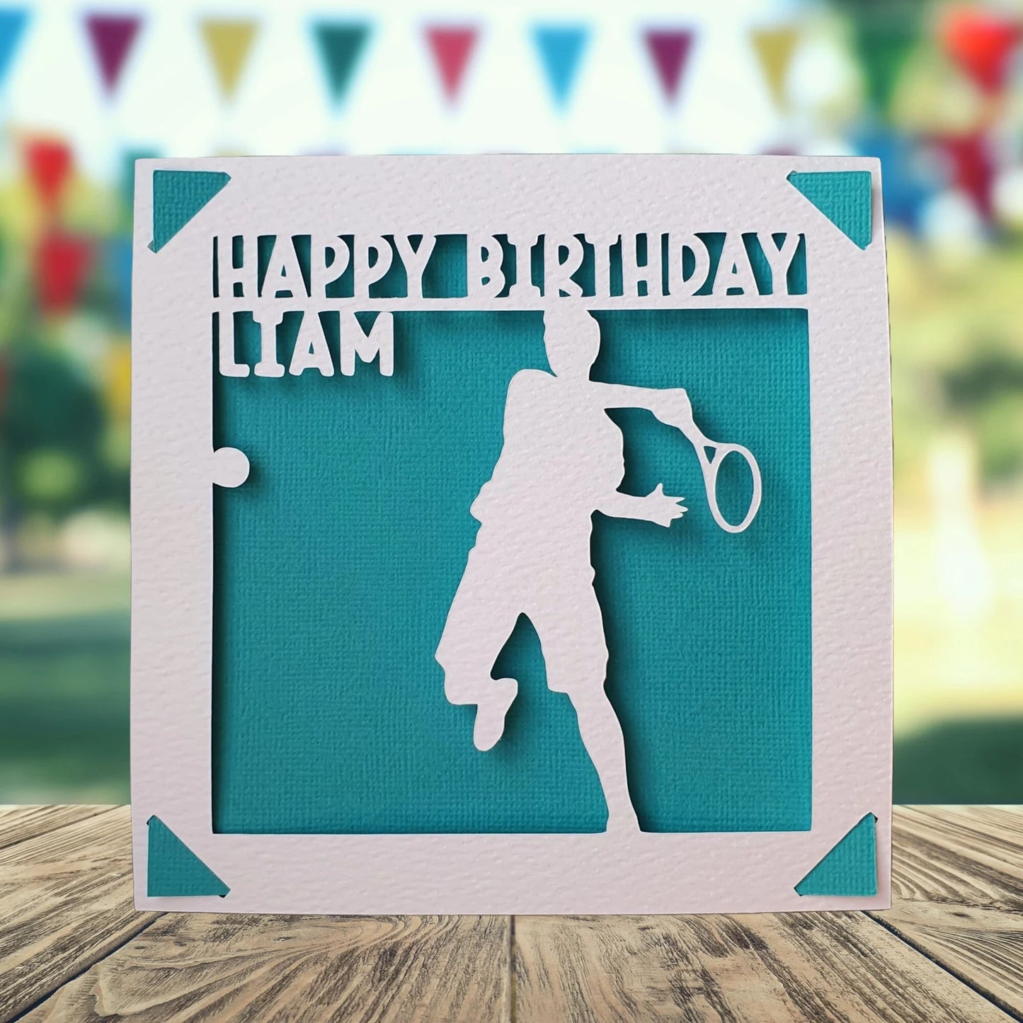 Tennis Player Birthday Card