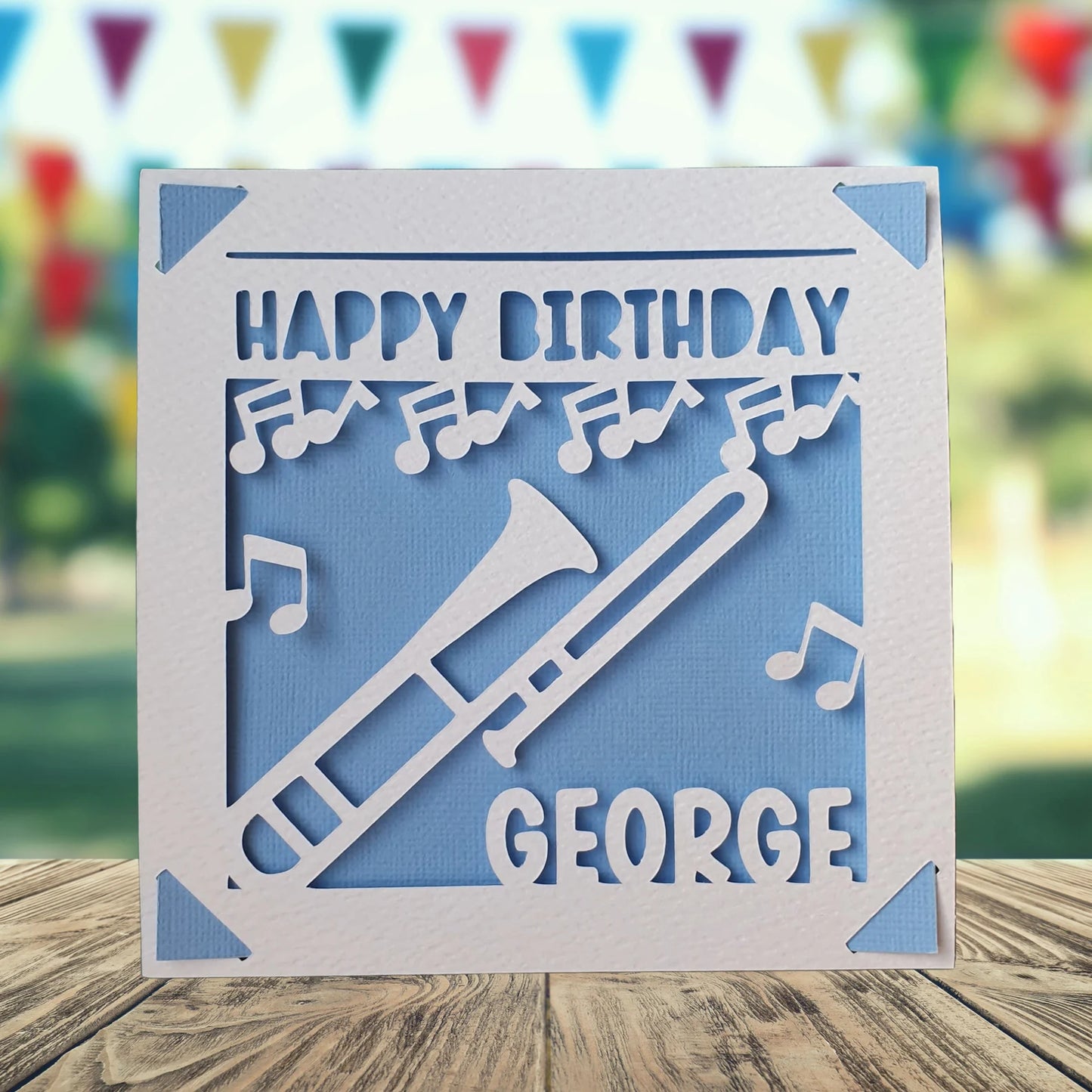 Trombone Birthday Card