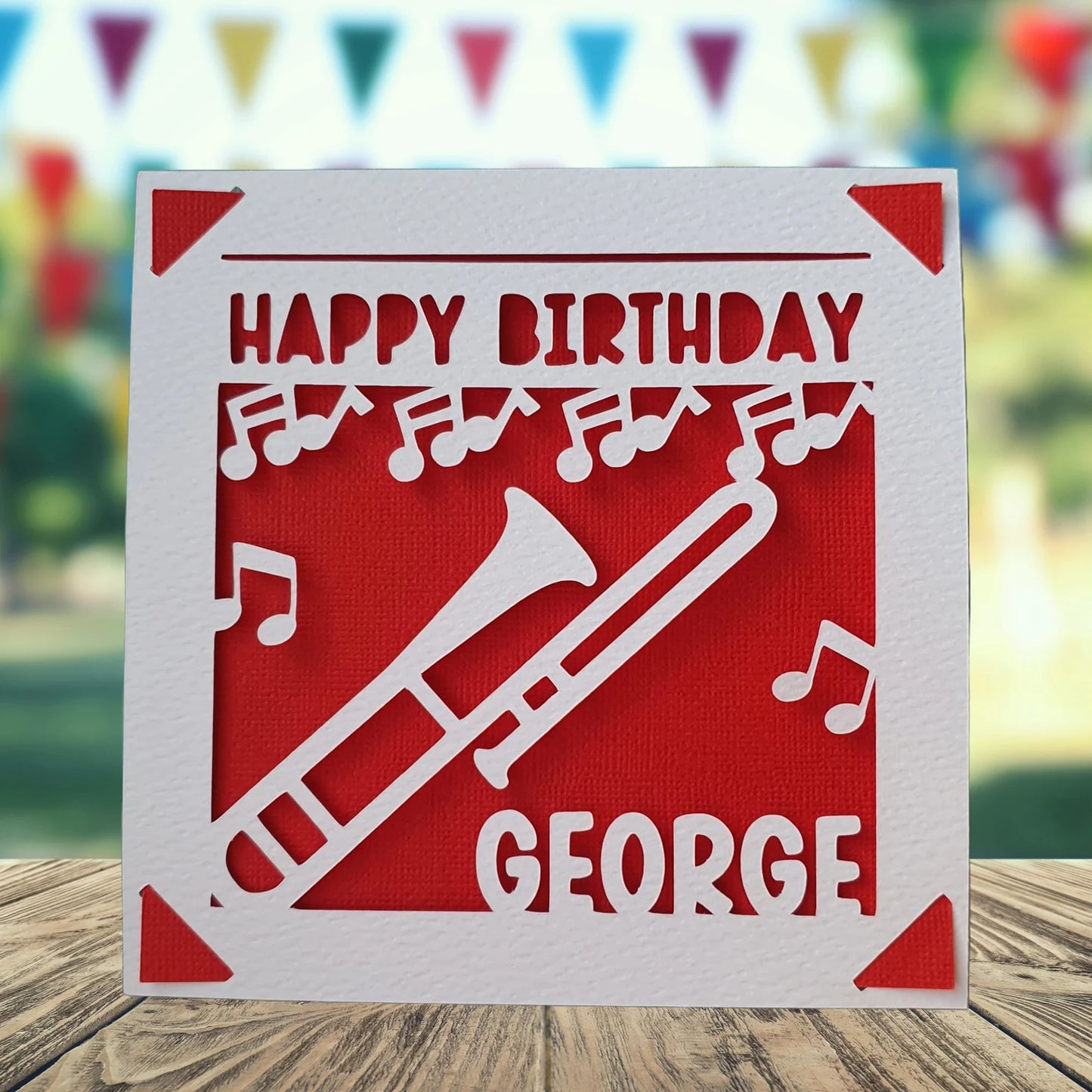 Trombone Birthday Card