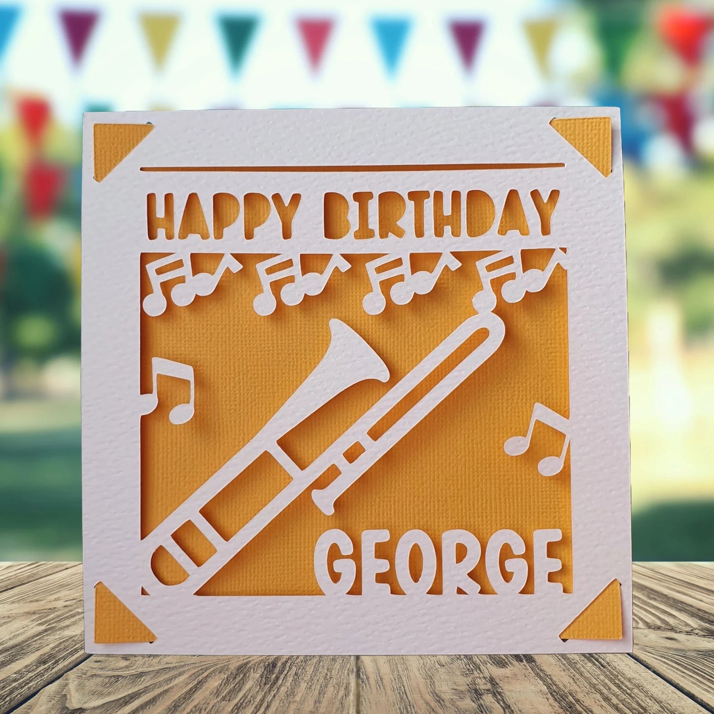Trombone Birthday Card