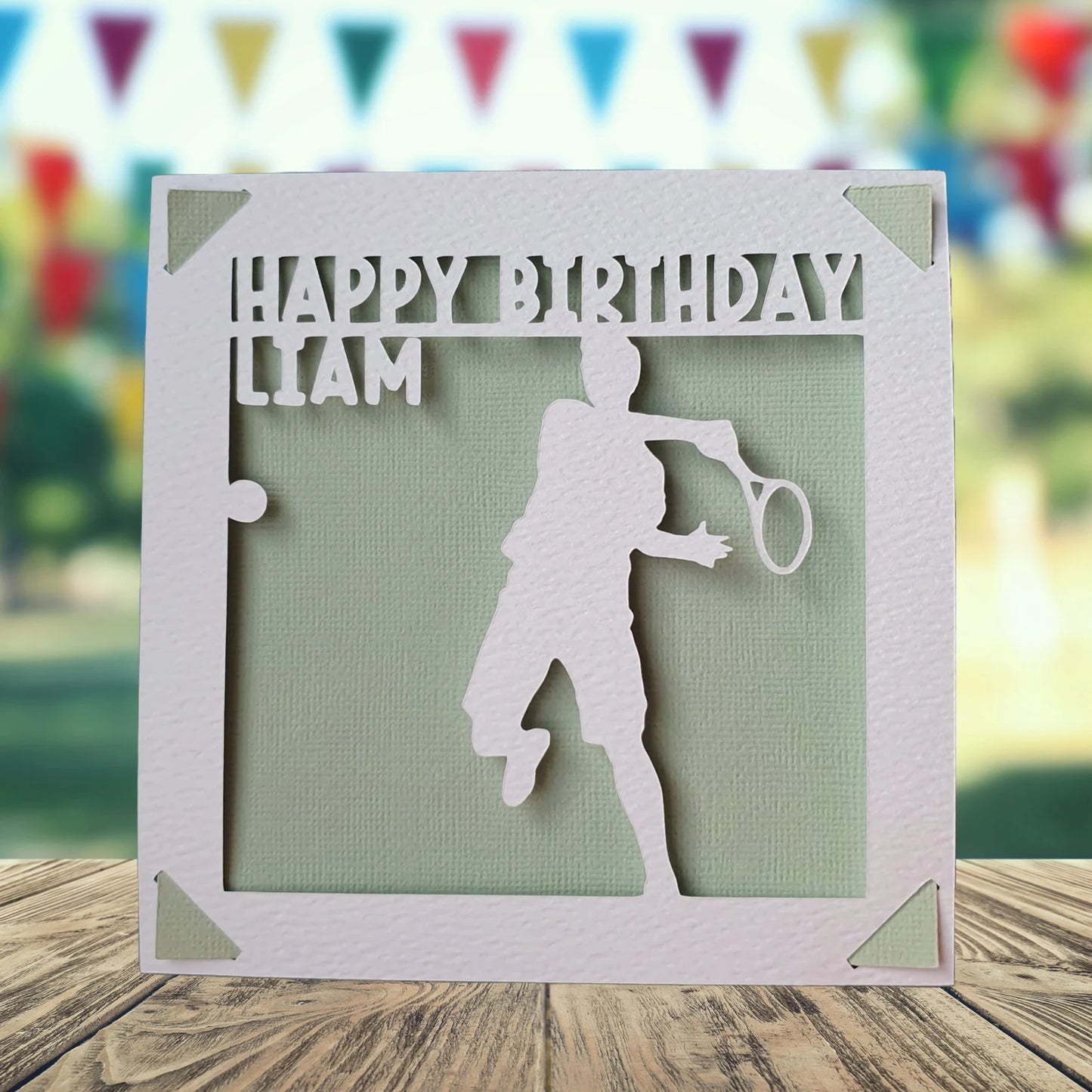 Tennis Player Birthday Card
