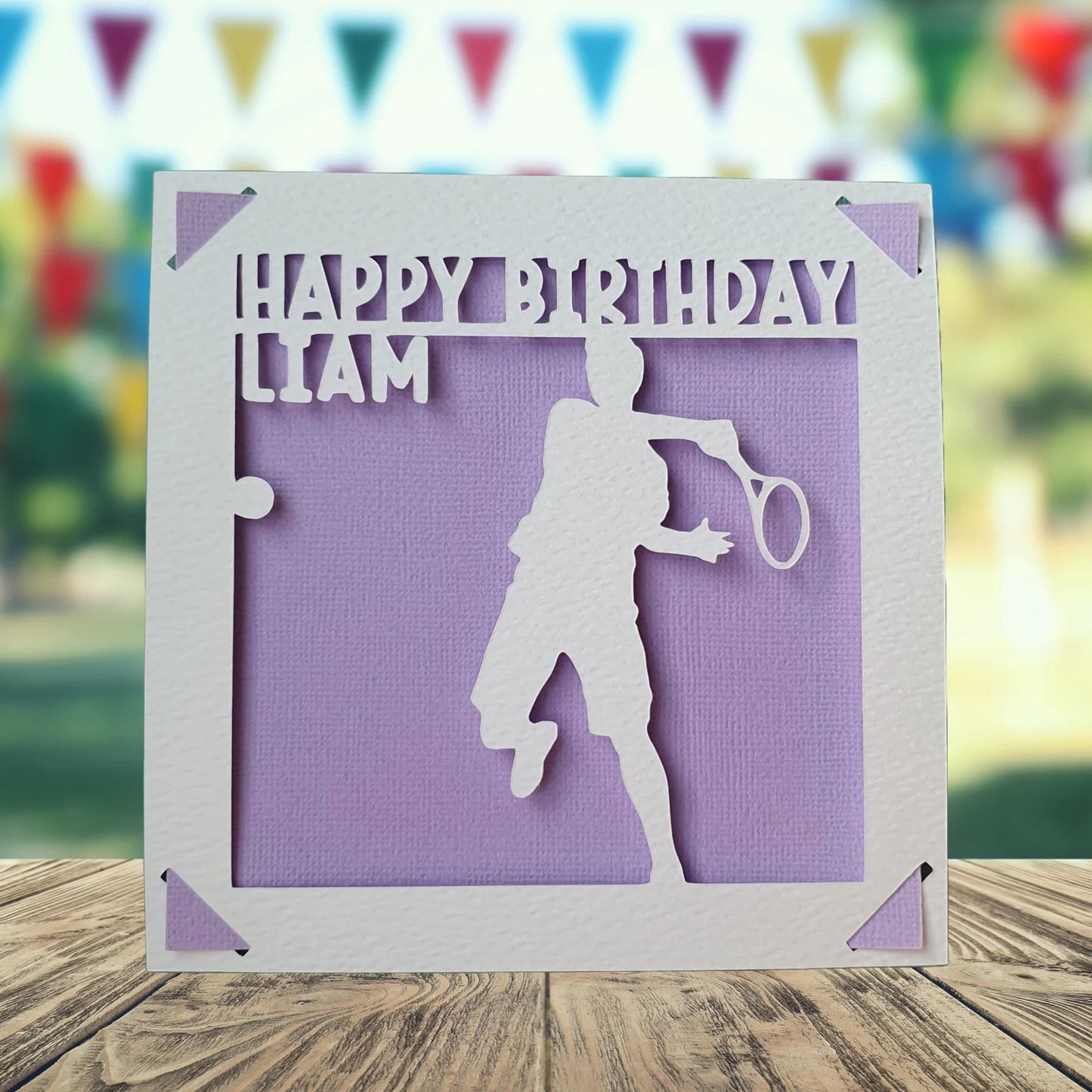 Tennis Player Birthday Card