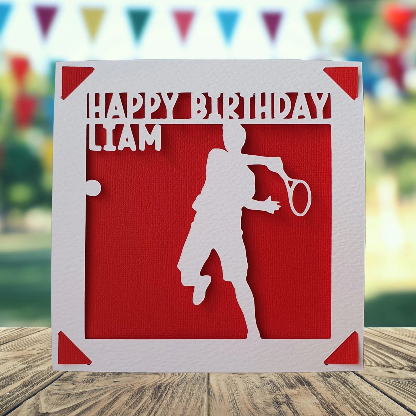 Tennis Player Birthday Card