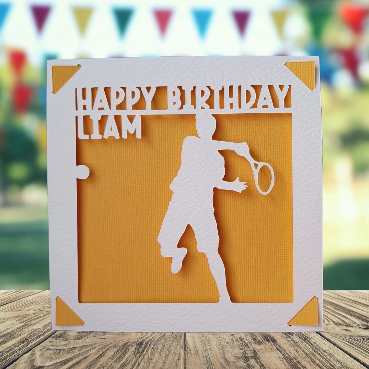 Tennis Player Birthday Card