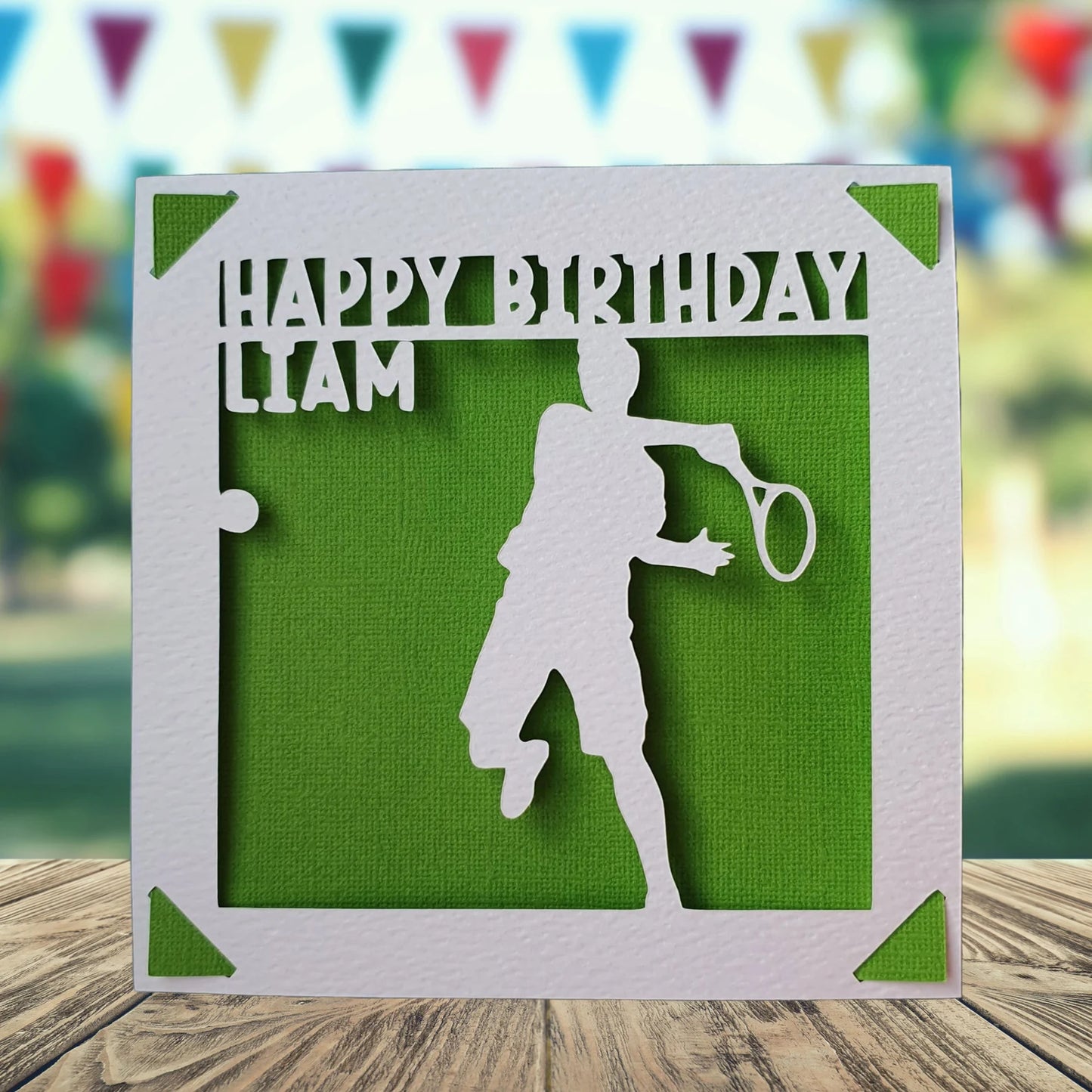 Tennis Player Birthday Card