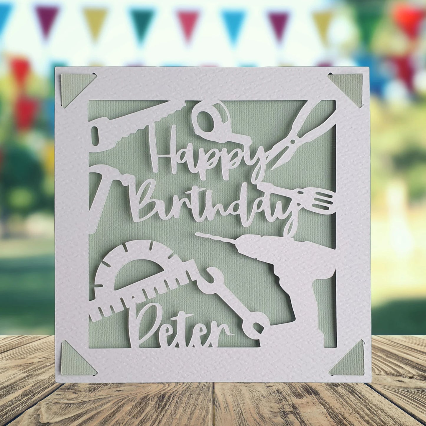 DIY Happy Birthday Personalised Card