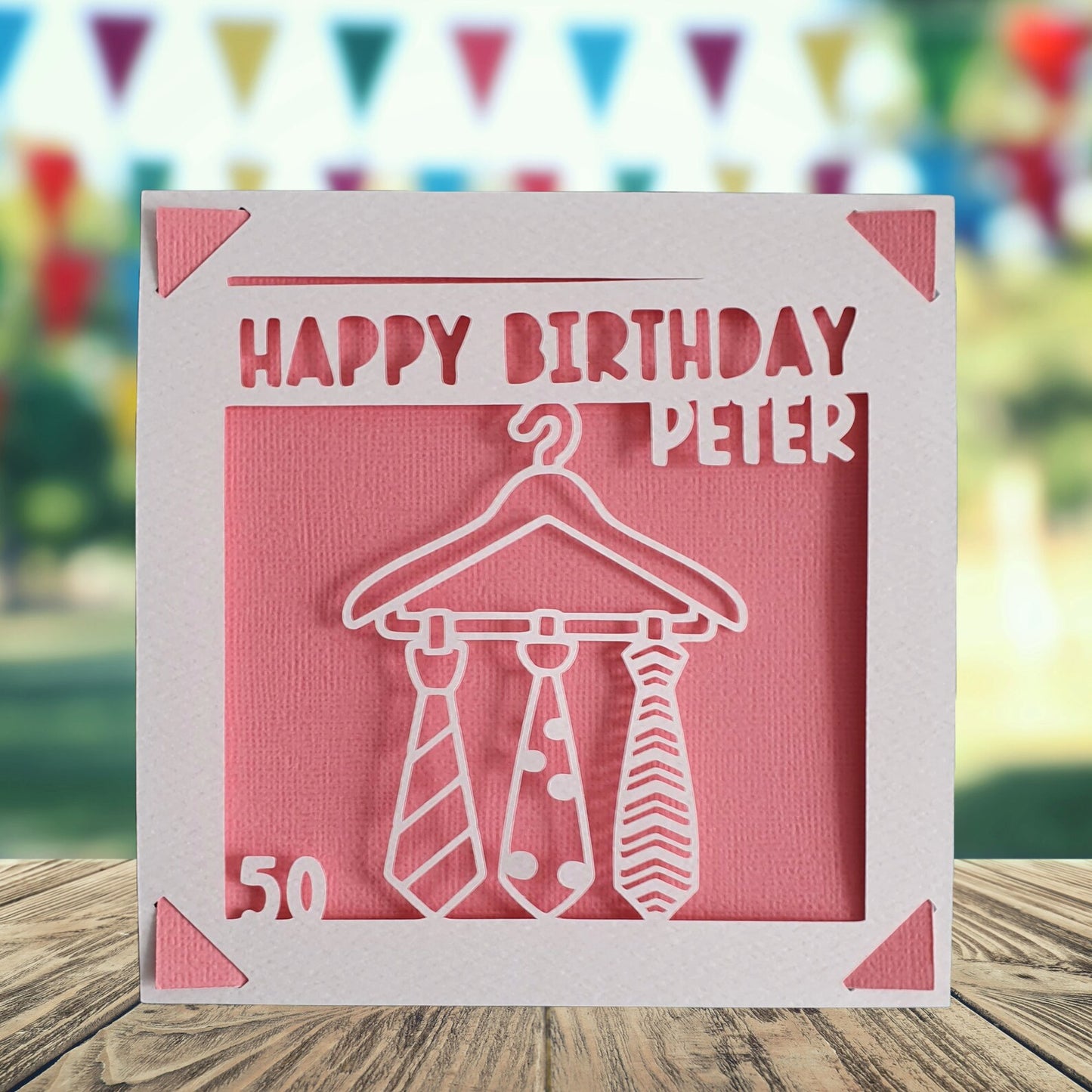 Male Tie Design Birthday Card