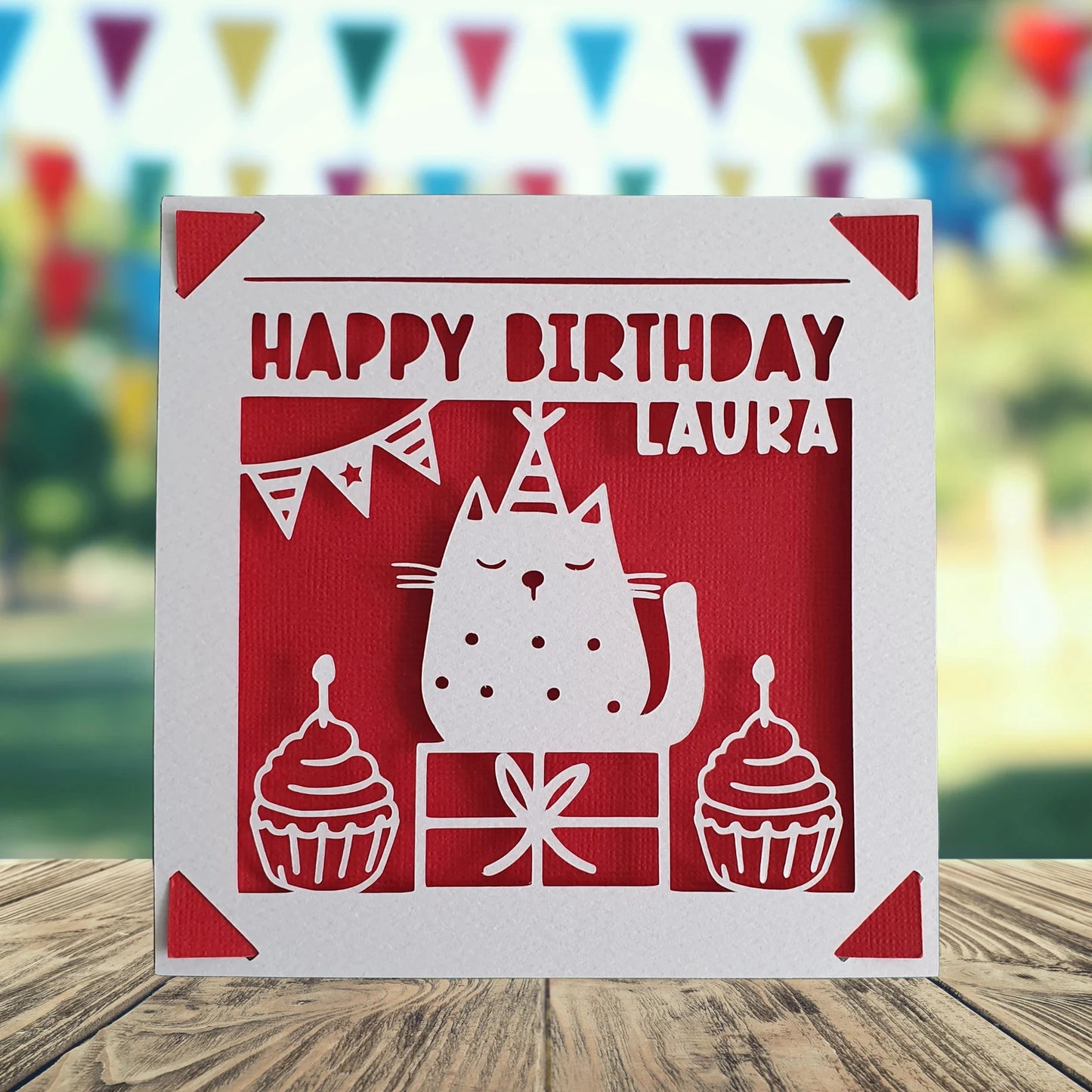 Personalised Cat Birthday Card