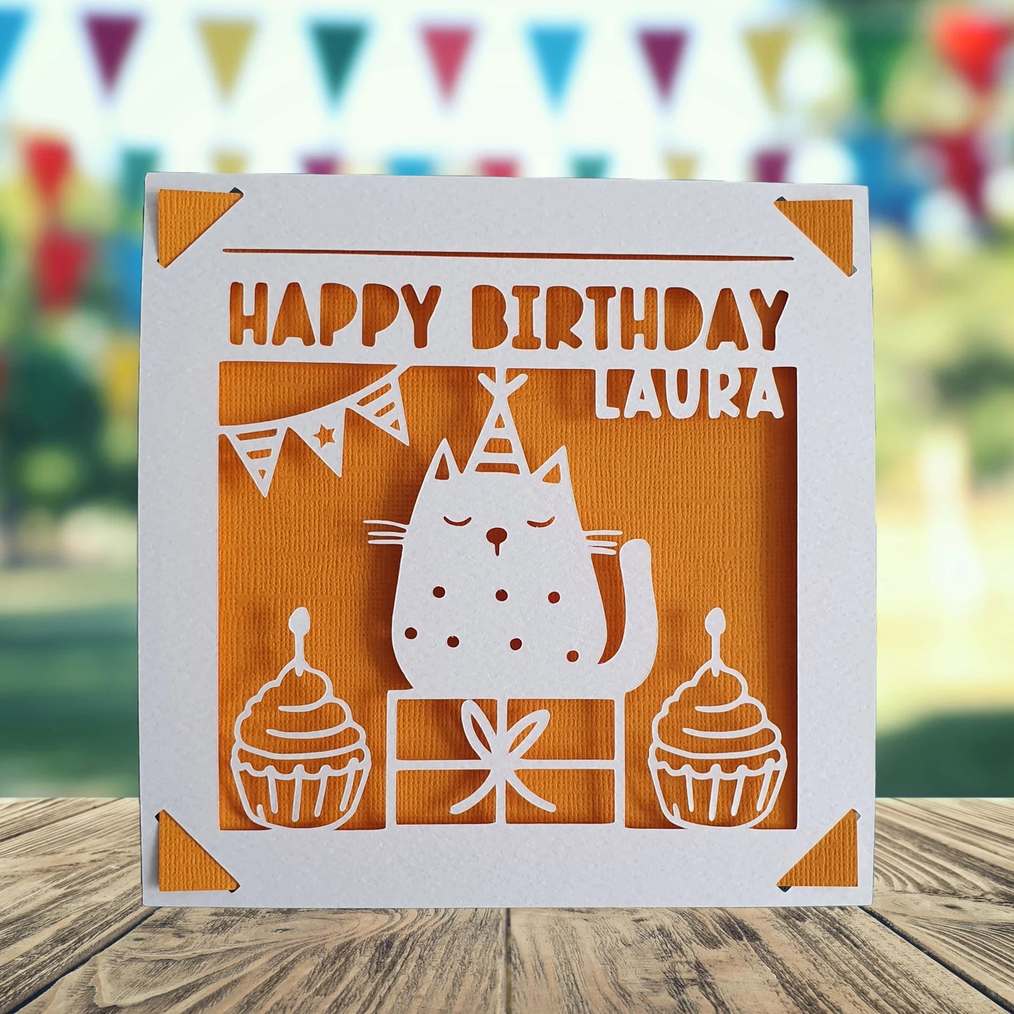Personalised Cat Birthday Card
