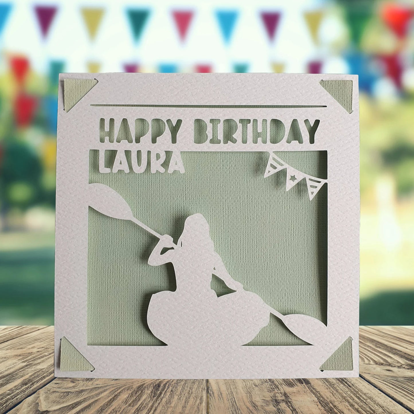 Kayak Personalised Birthday Card