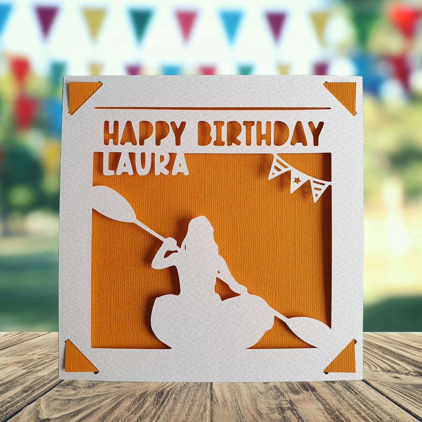 Kayak Personalised Birthday Card