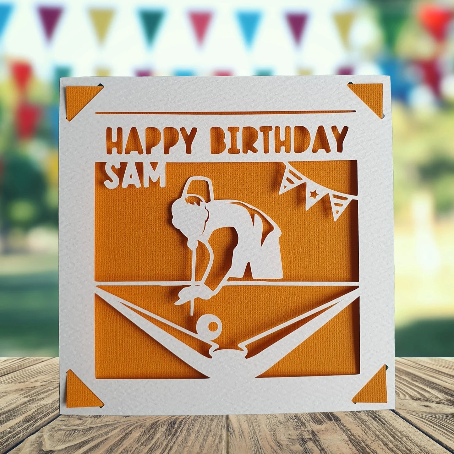 Snooker Birthday Card