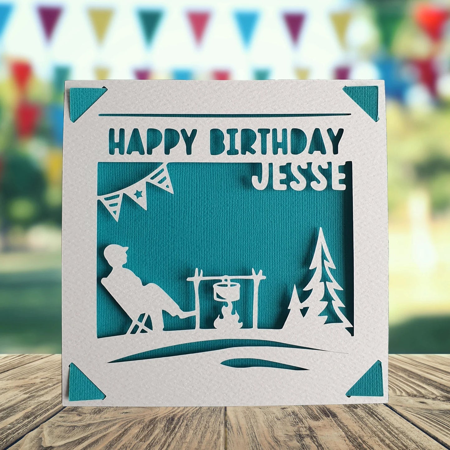 Camping Birthday Personalised Card