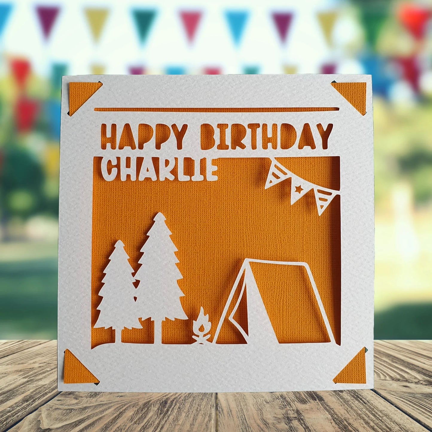 Camper Happy Birthday Personalised Card
