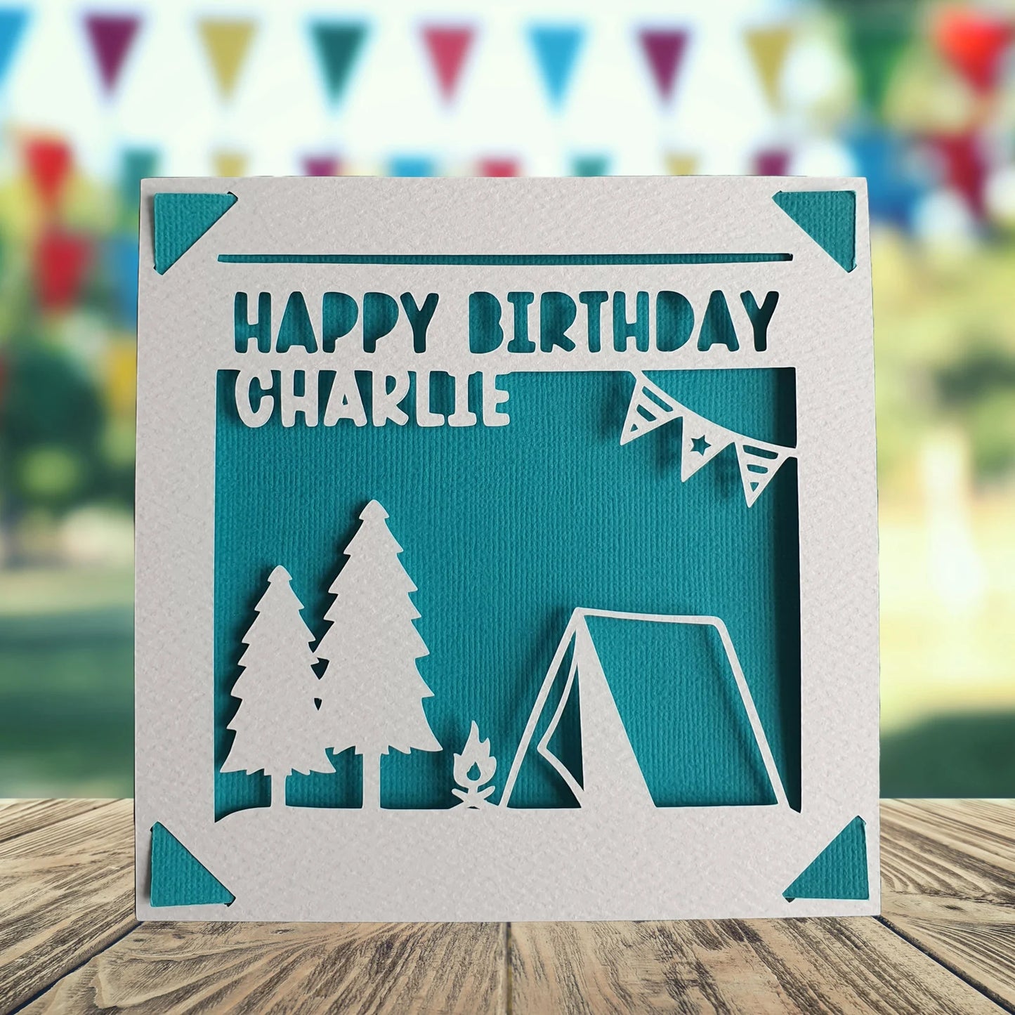 Camper Happy Birthday Personalised Card