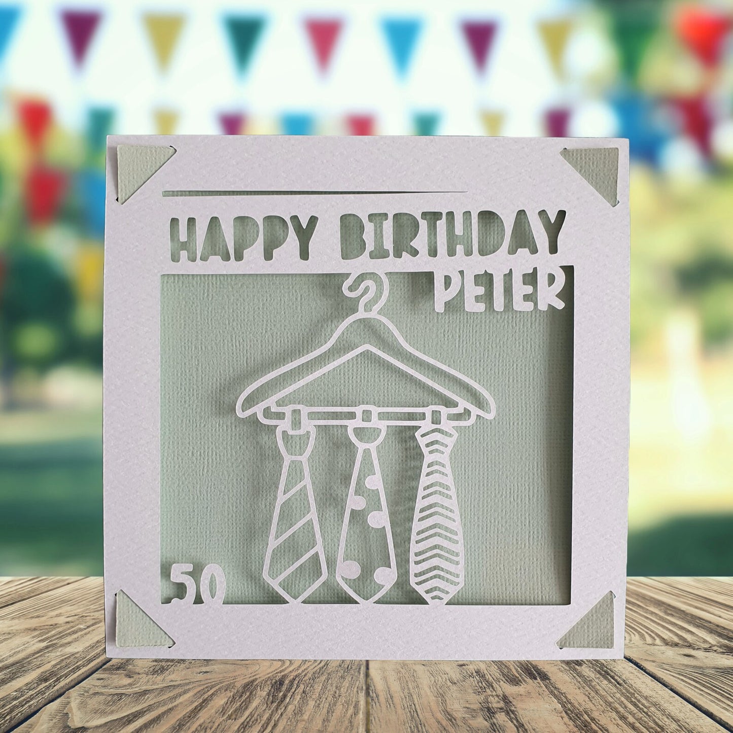 Male Tie Design Birthday Card