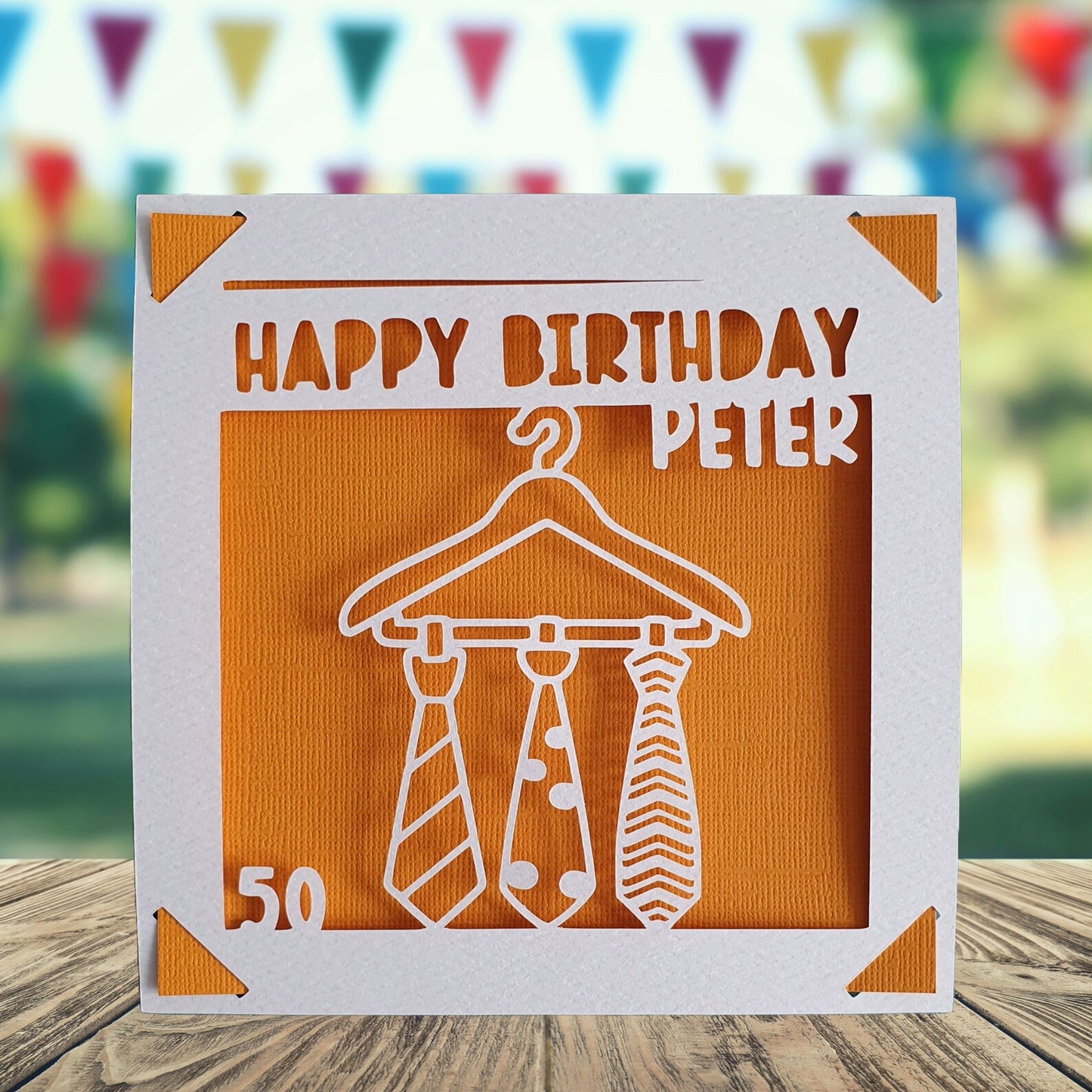 Male Tie Design Birthday Card