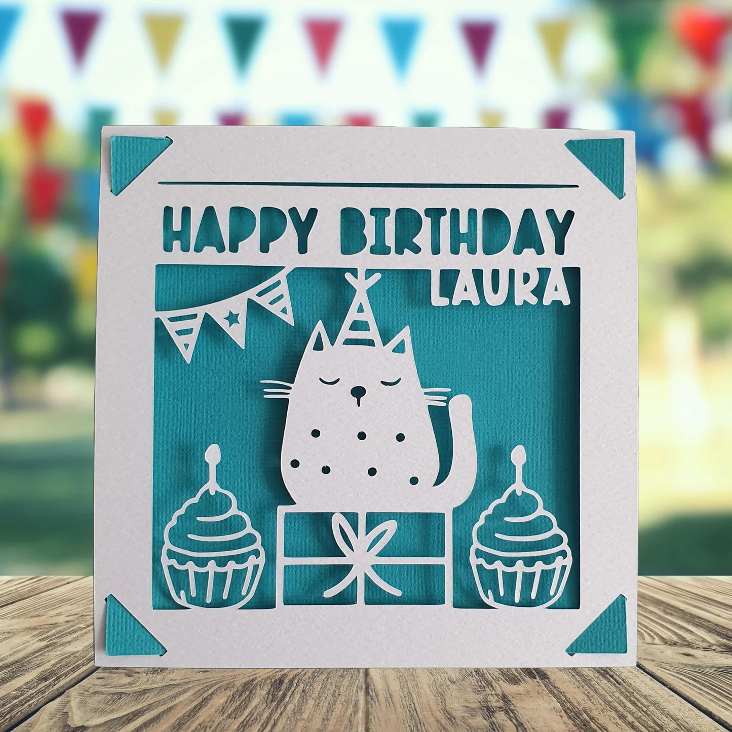 Personalised Cat Birthday Card