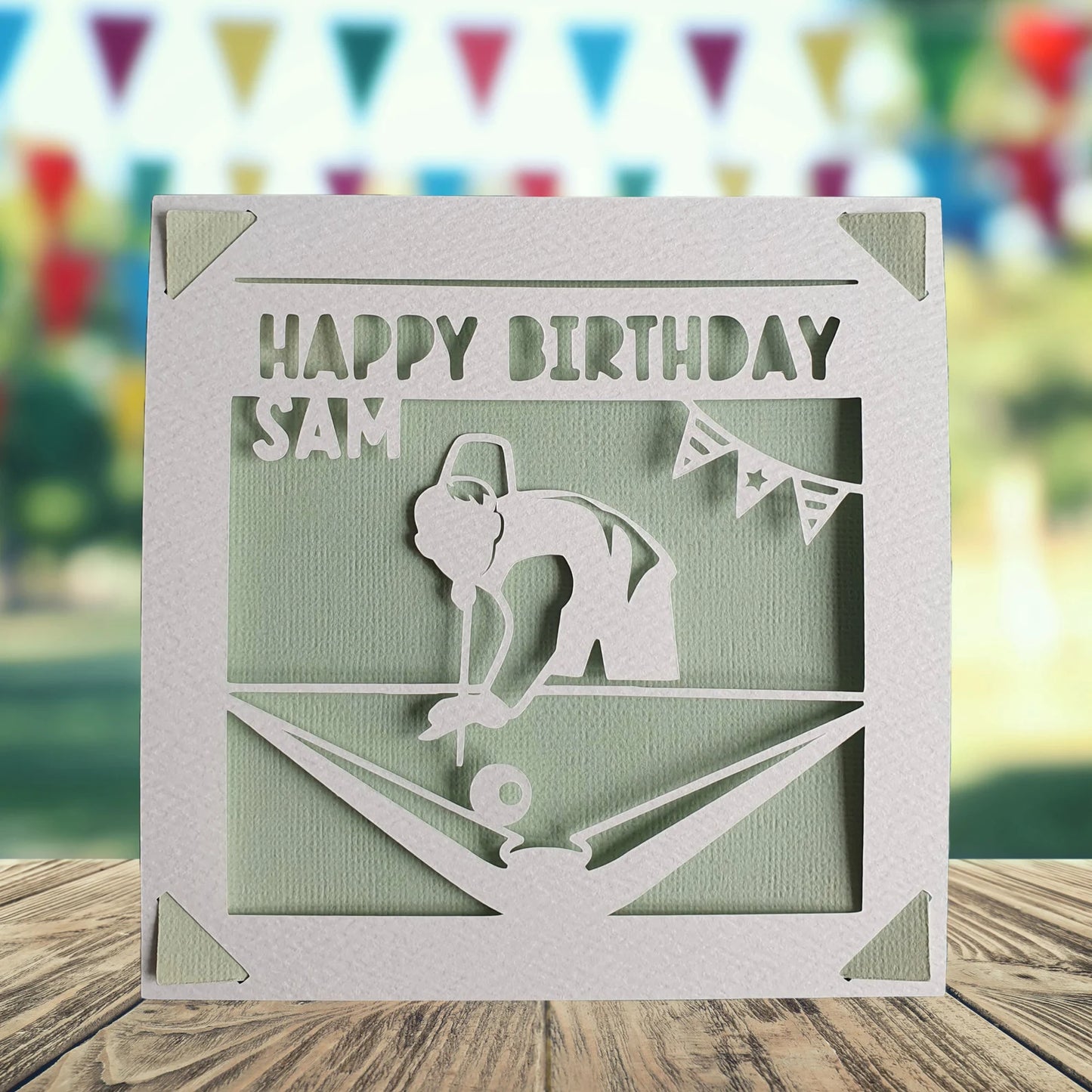 Snooker Birthday Card