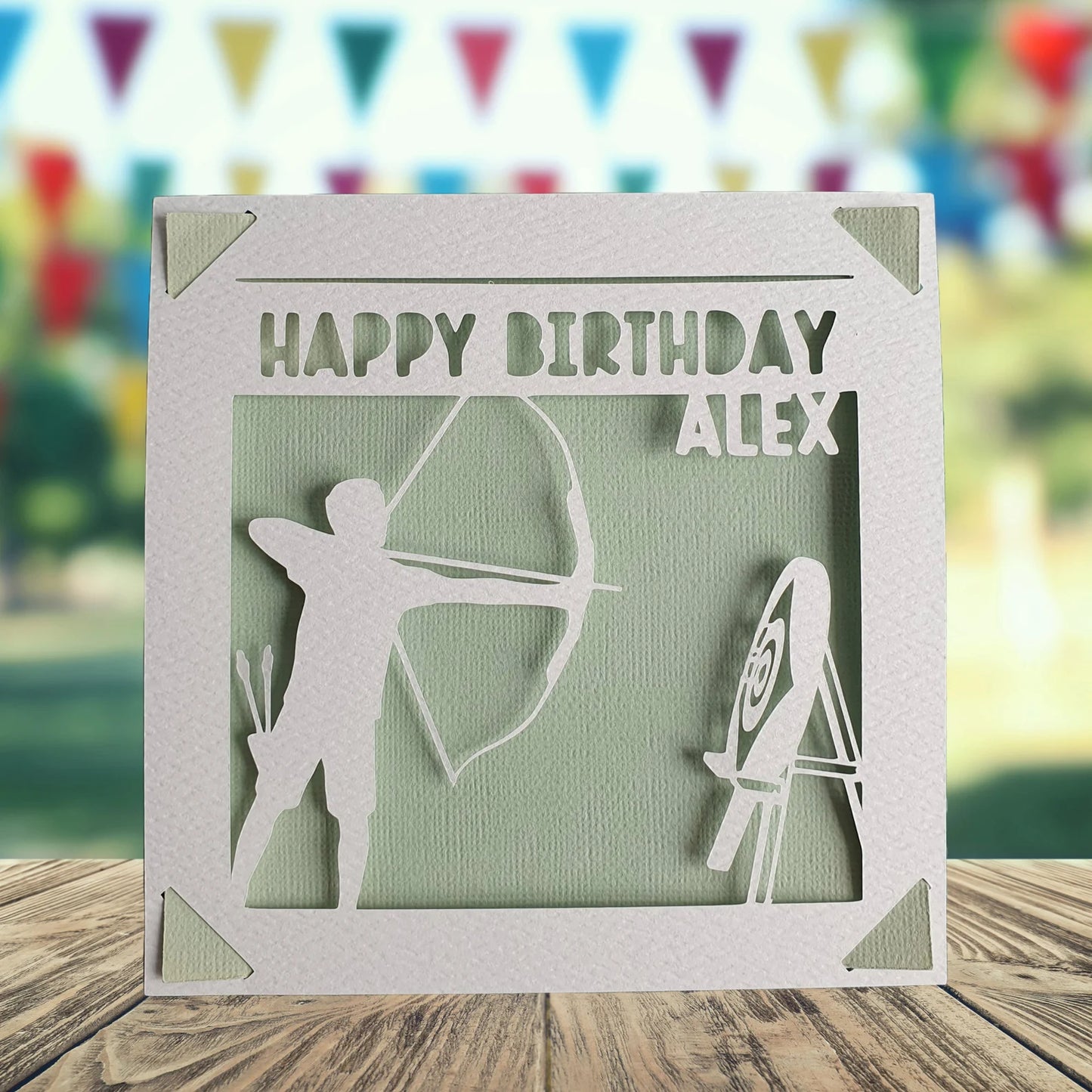 Personalised Archery Birthday Card