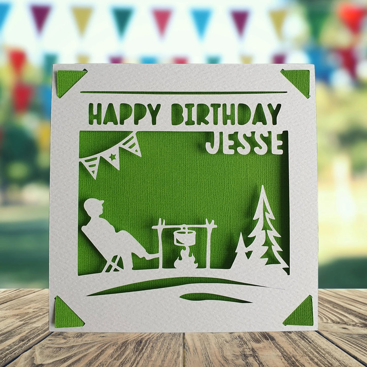 Camping Birthday Personalised Card