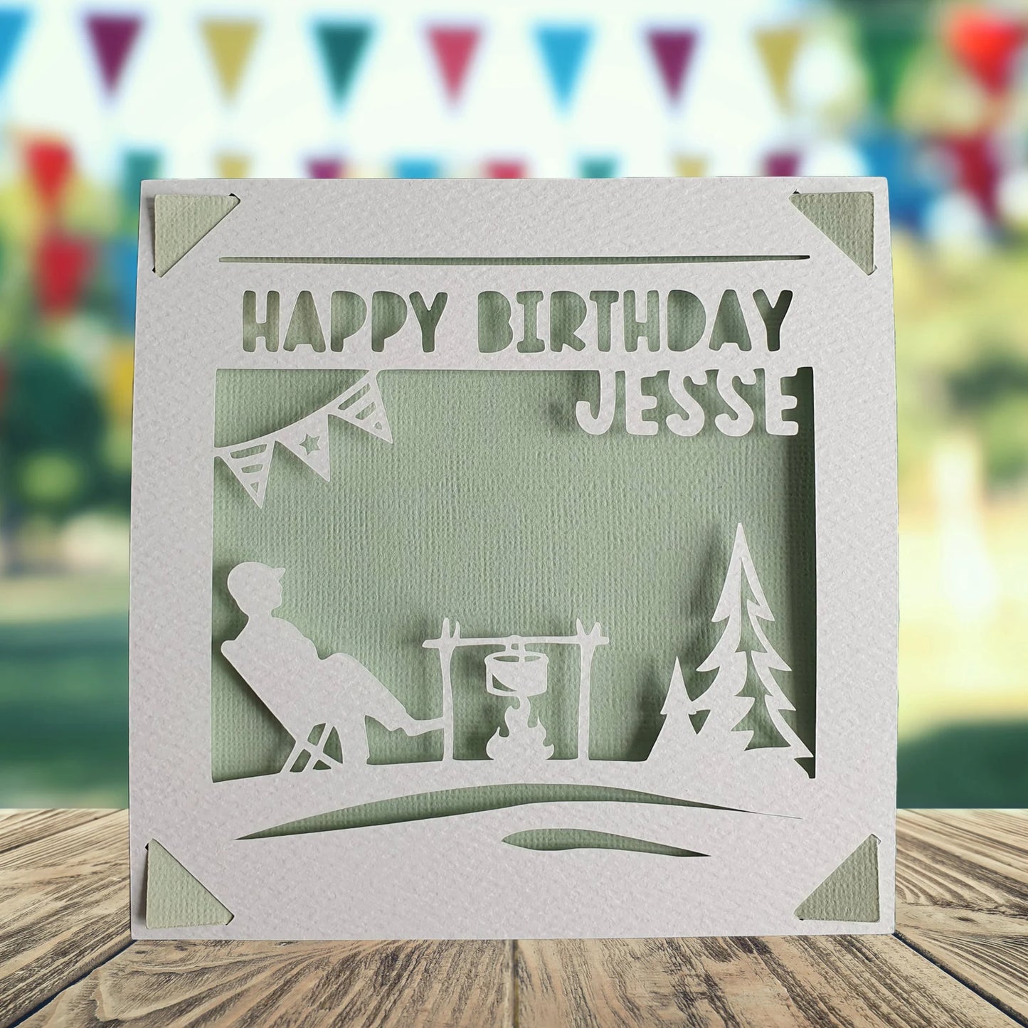 Camping Birthday Personalised Card
