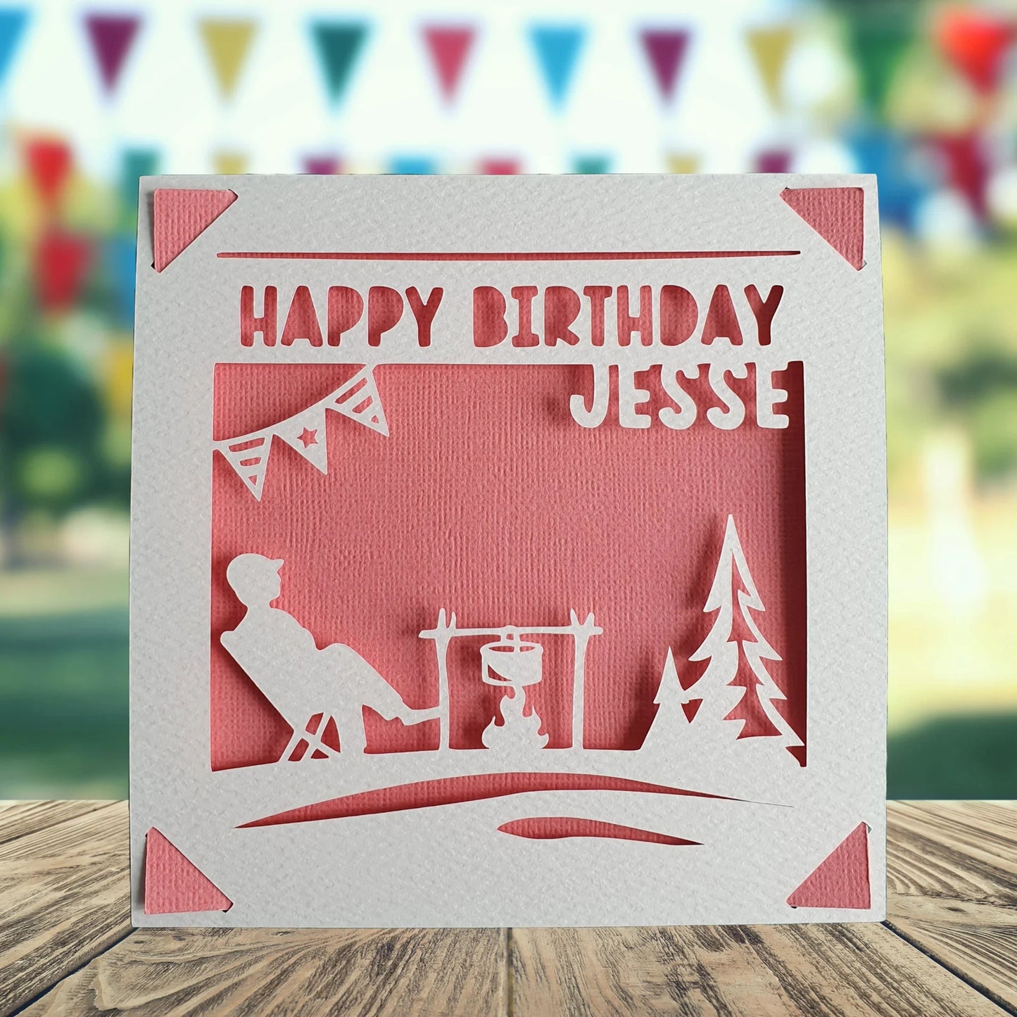 Camping Birthday Personalised Card