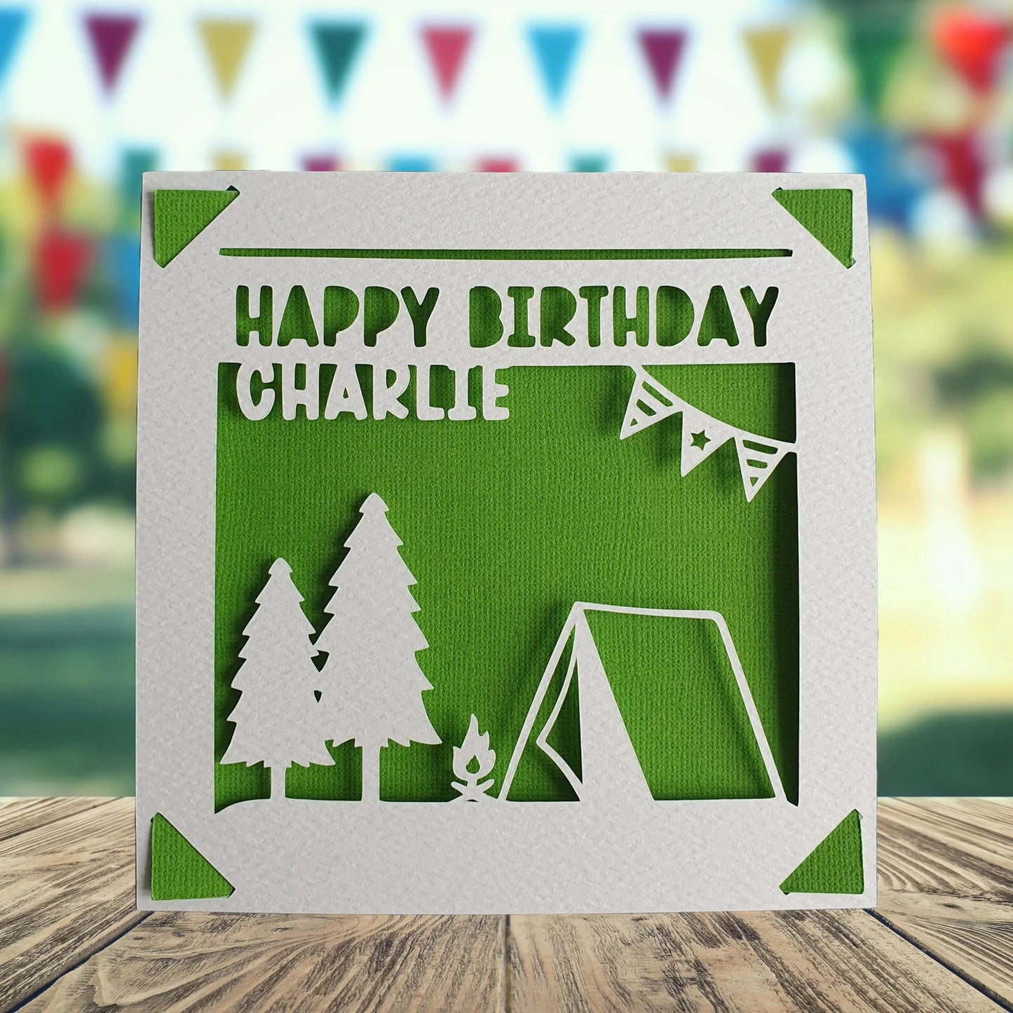 Camper Happy Birthday Personalised Card
