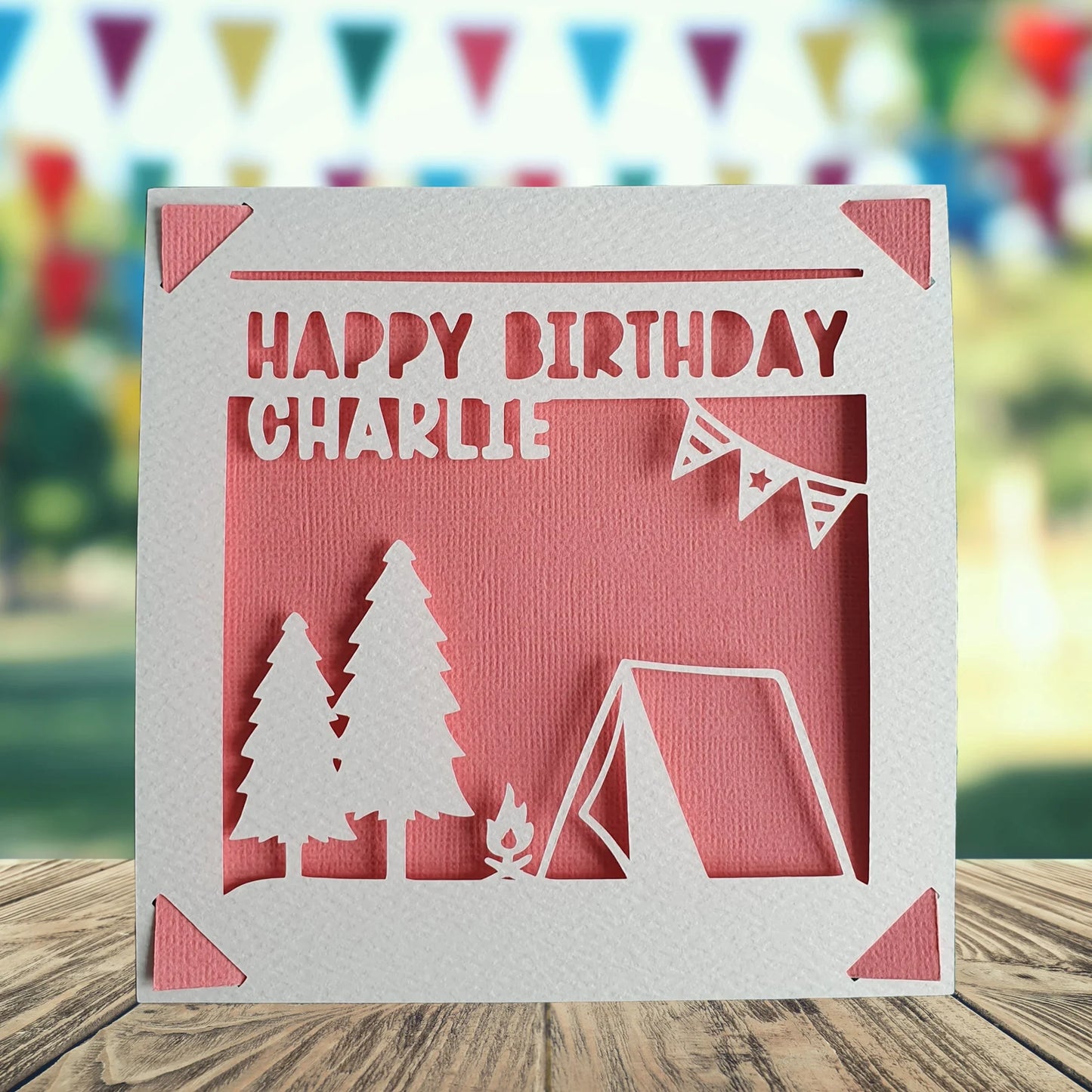 Camper Happy Birthday Personalised Card