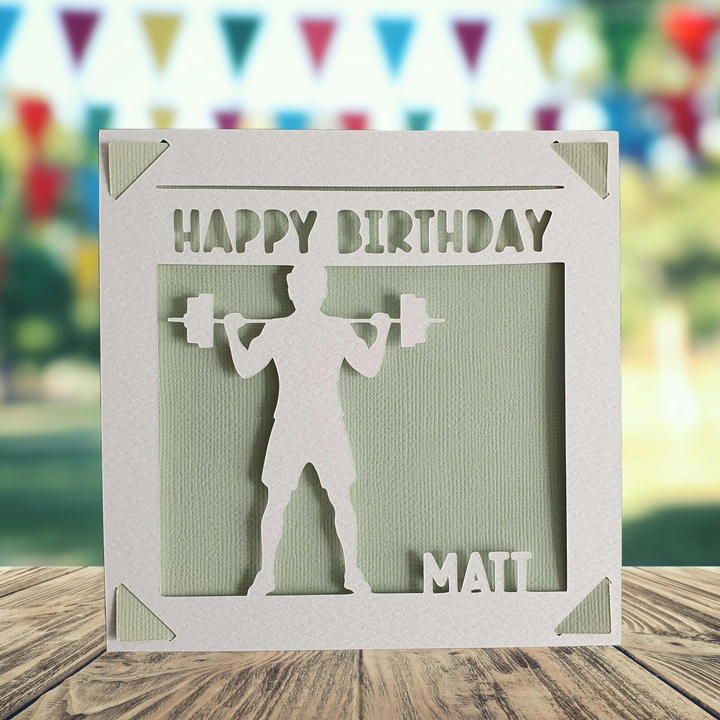 Weightlifting Birthday Card