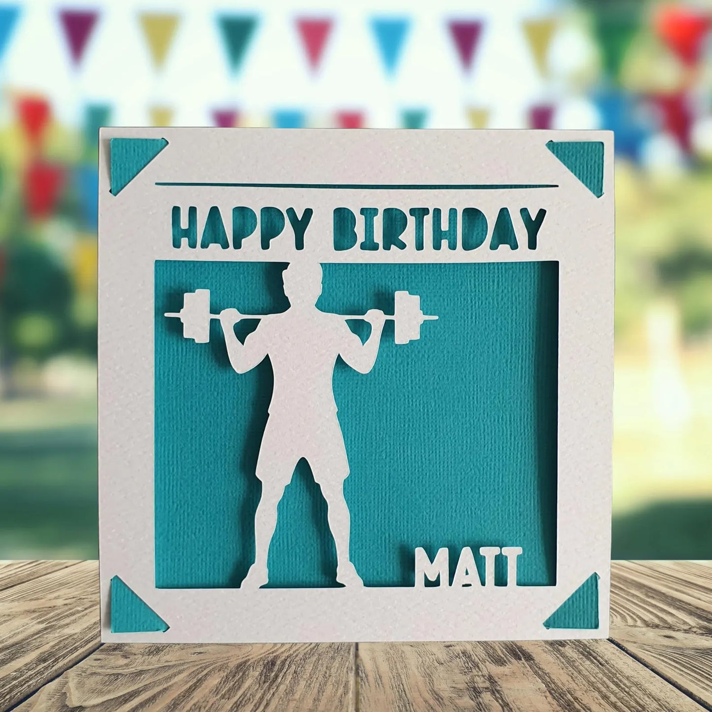 Weightlifting Birthday Card