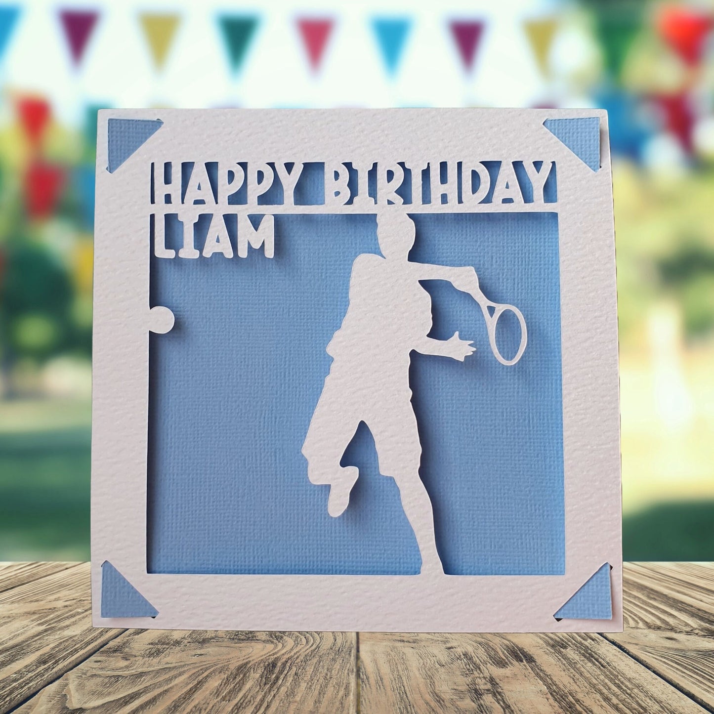 Tennis Player Birthday Card