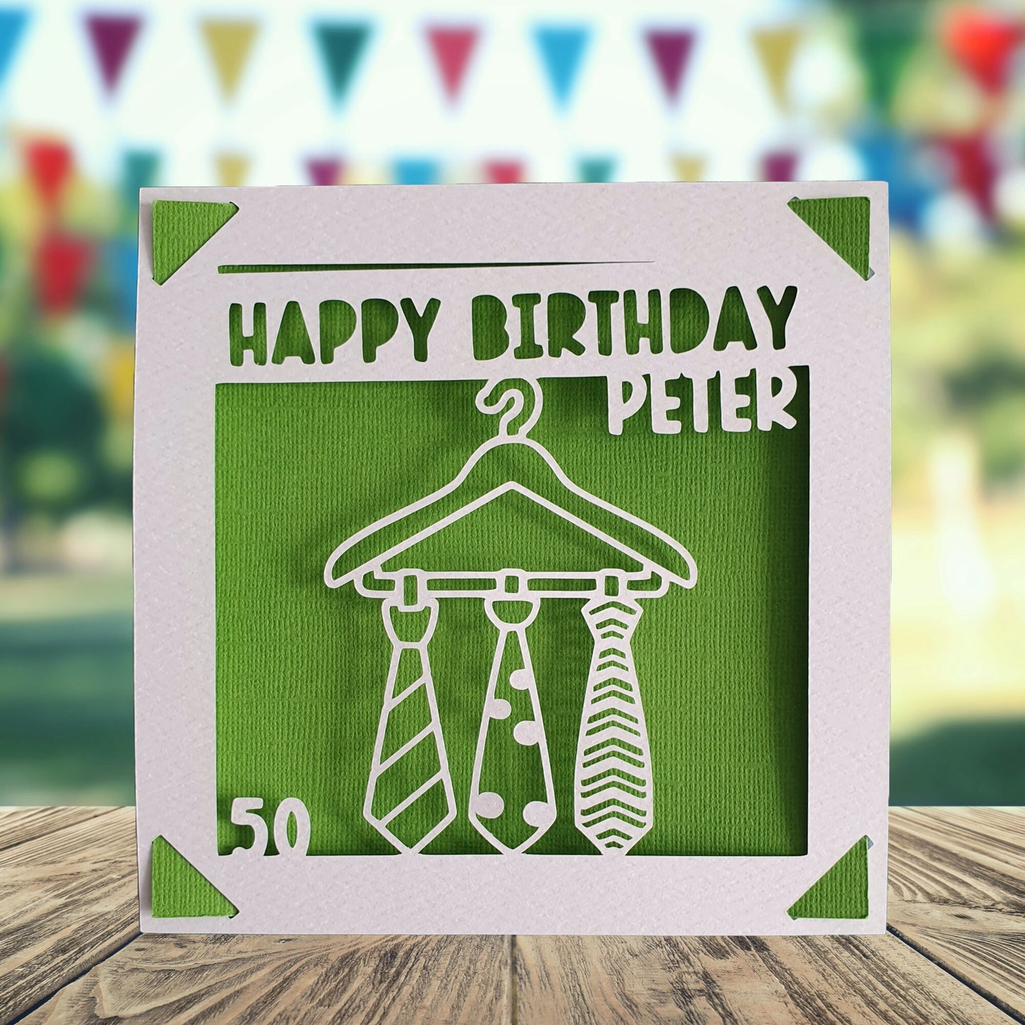 Male Tie Design Birthday Card
