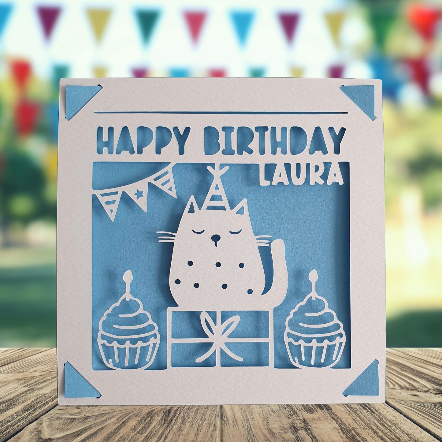 Personalised Cat Birthday Card
