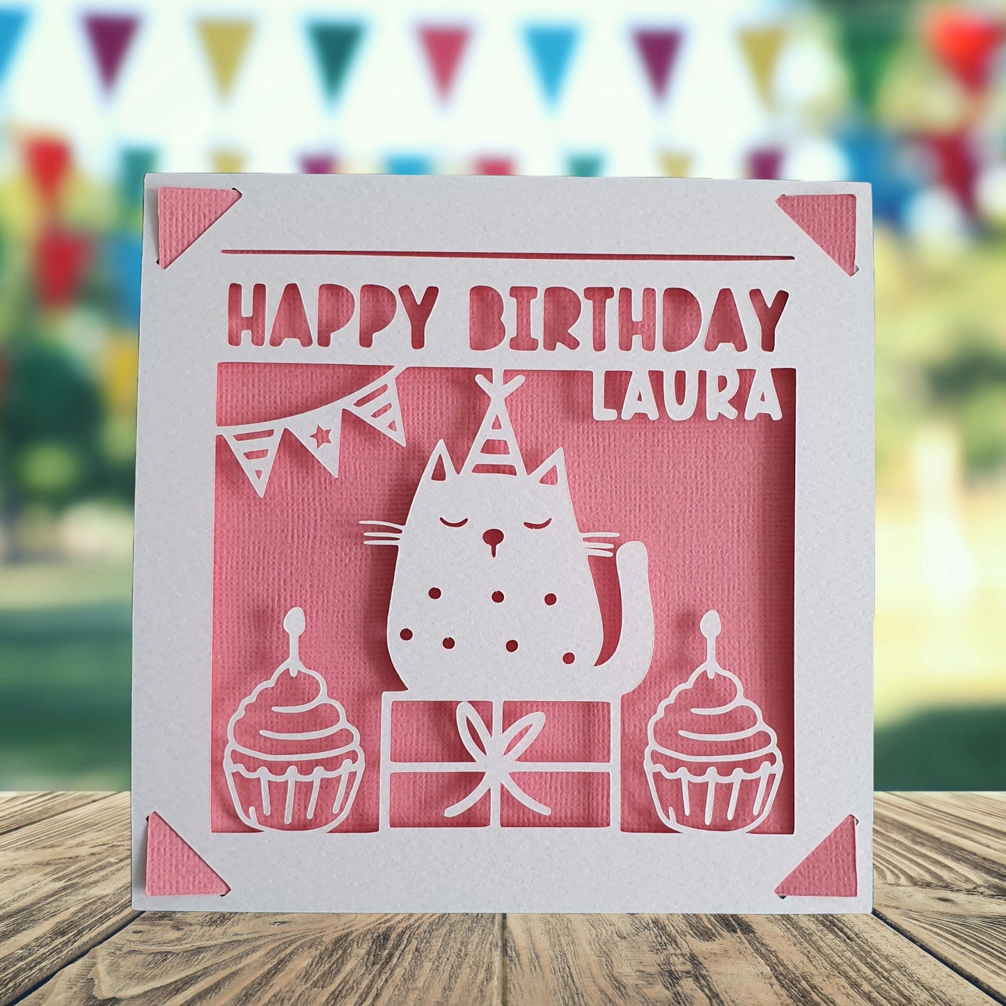 Personalised Cat Birthday Card