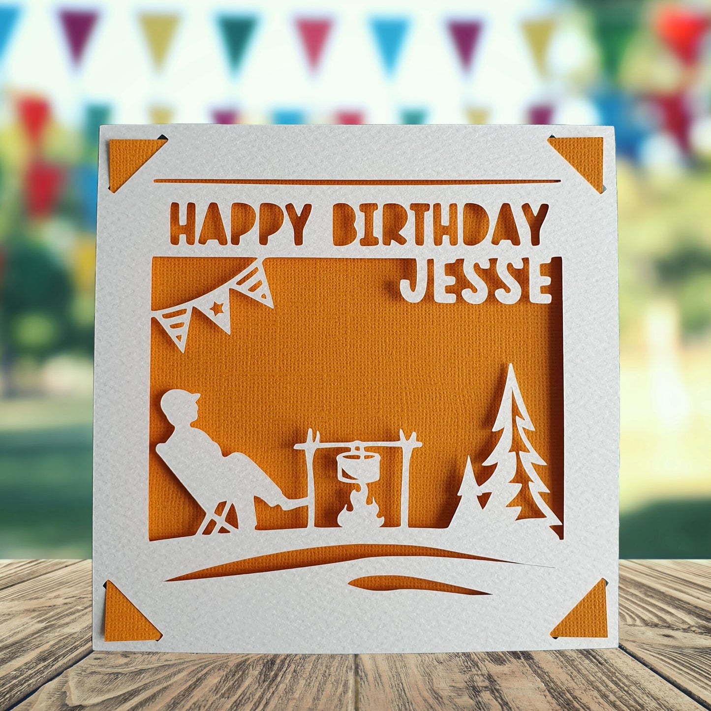 Camping Birthday Personalised Card