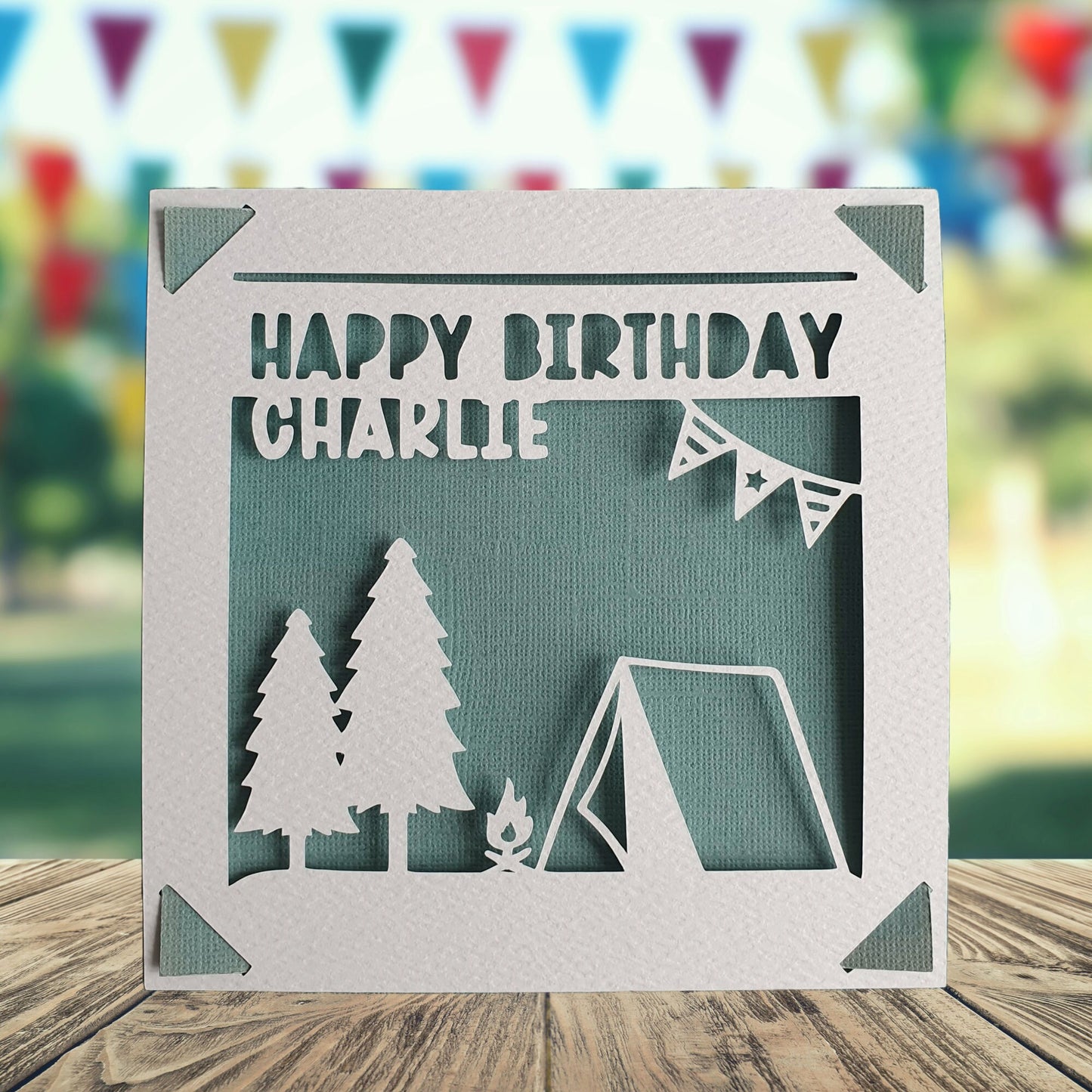 Camper Happy Birthday Personalised Card