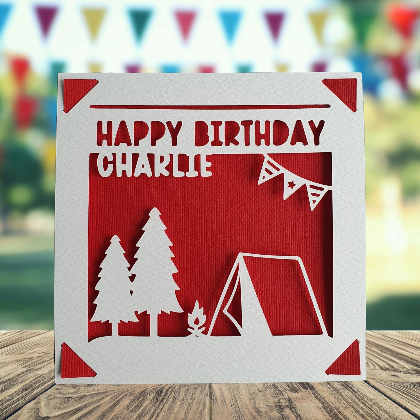 Camper Happy Birthday Personalised Card