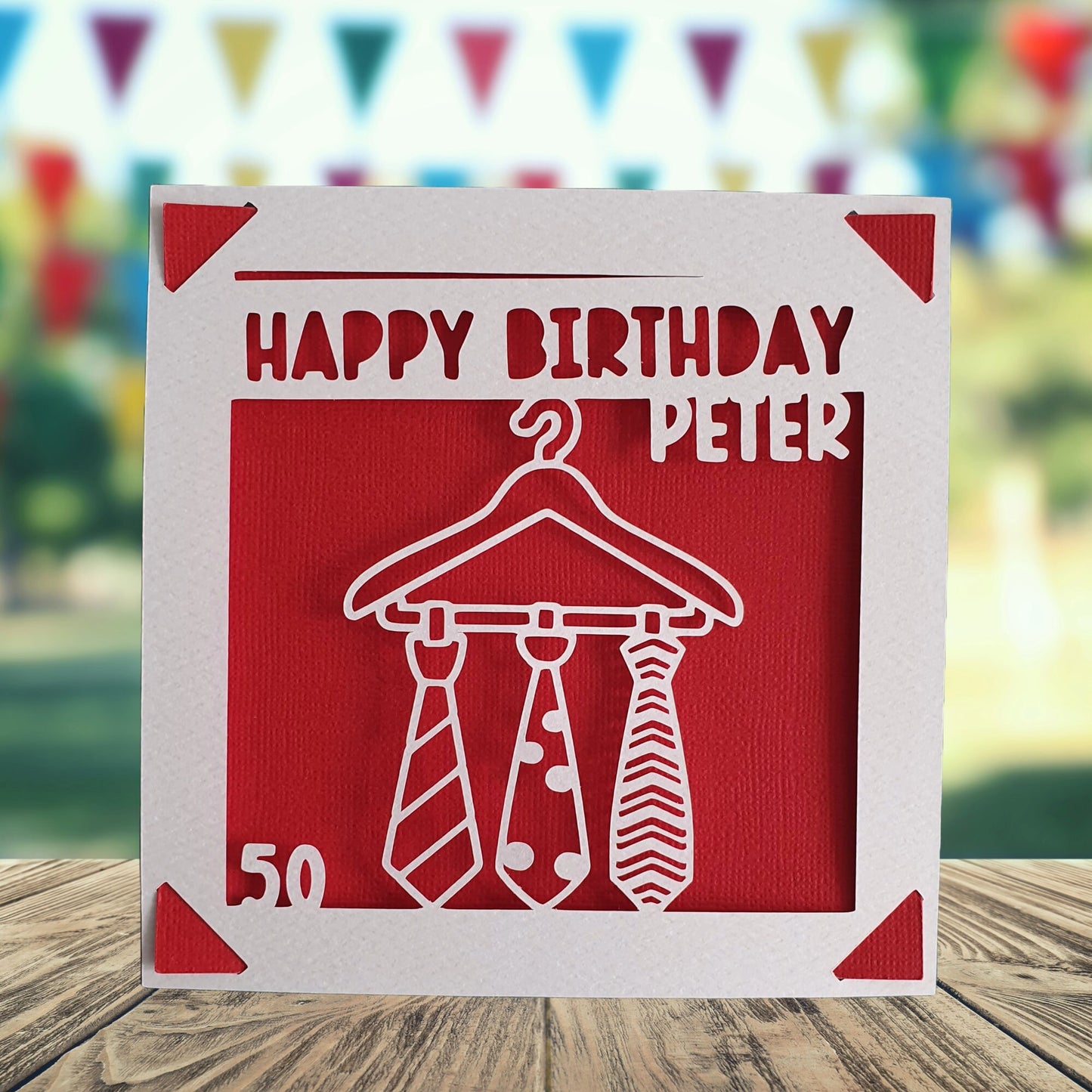 Male Tie Design Birthday Card