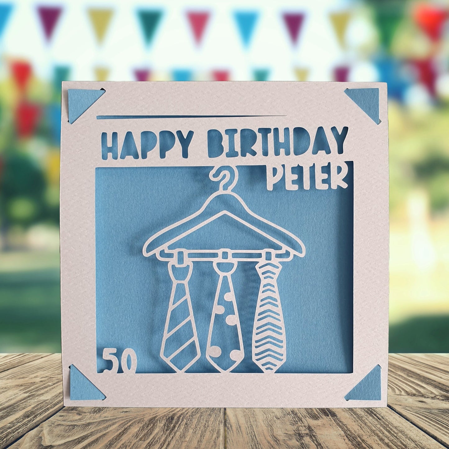 Male Tie Design Birthday Card