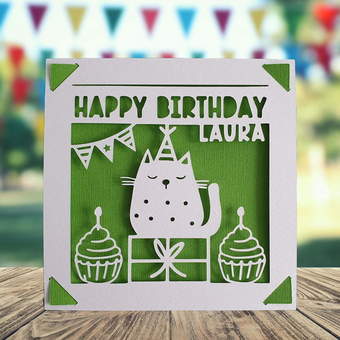 Personalised Cat Birthday Card