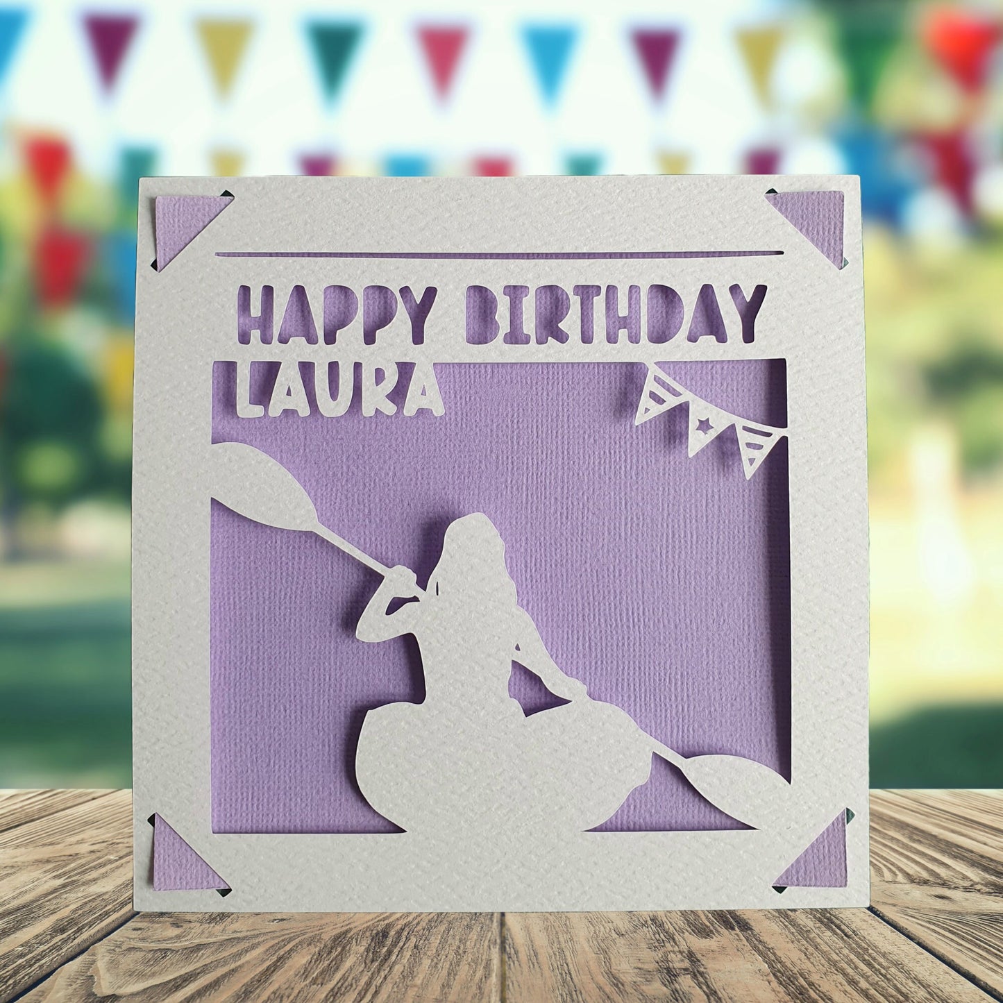 Kayak Personalised Birthday Card