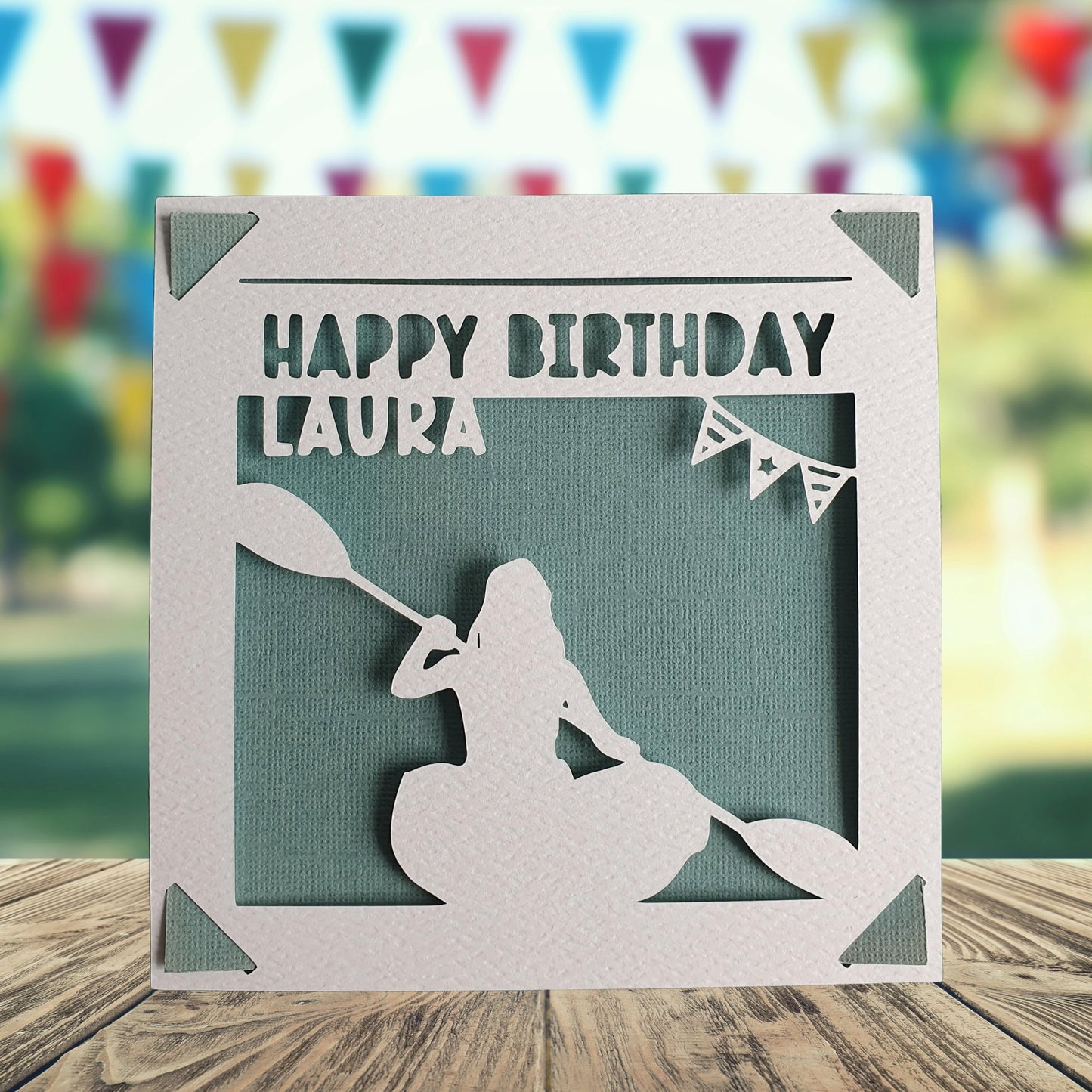 Kayak Personalised Birthday Card