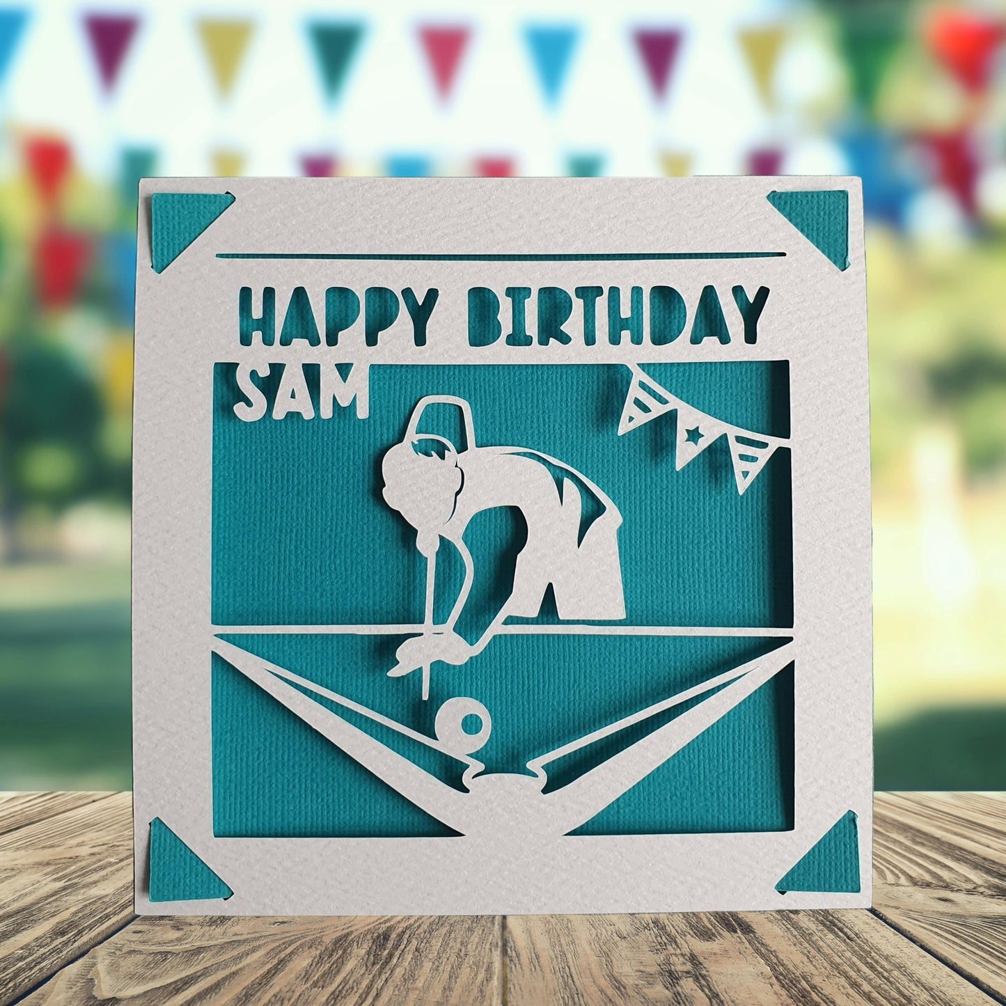 Snooker Birthday Card