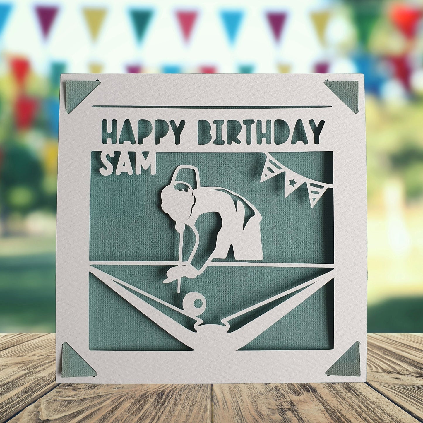 Snooker Birthday Card