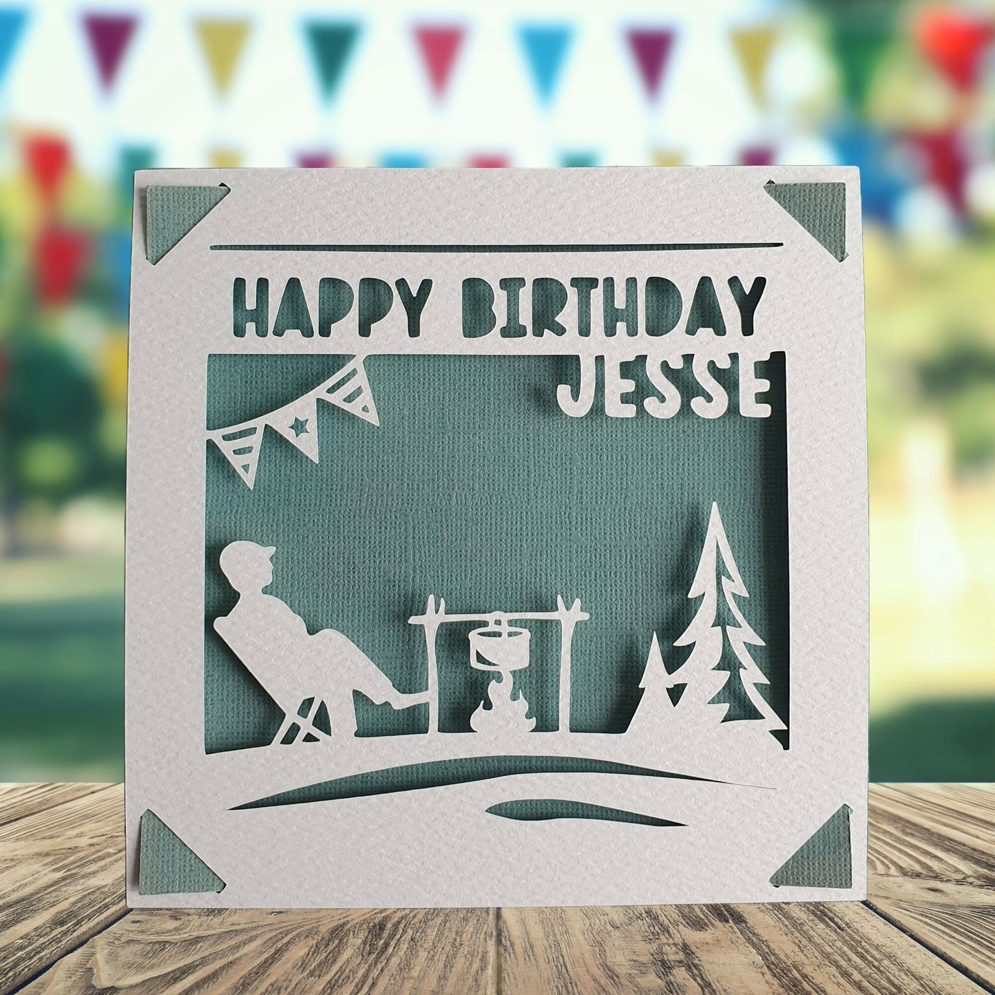 Camping Birthday Personalised Card