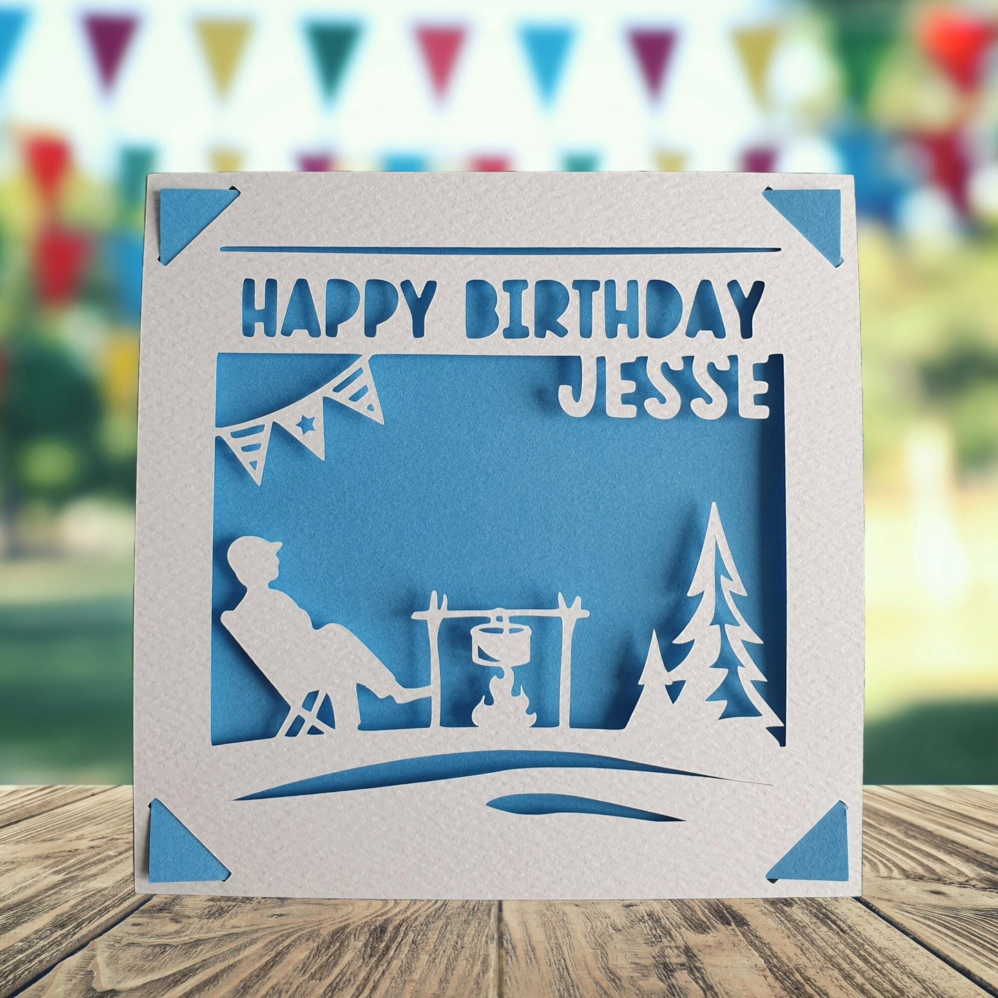 Camping Birthday Personalised Card